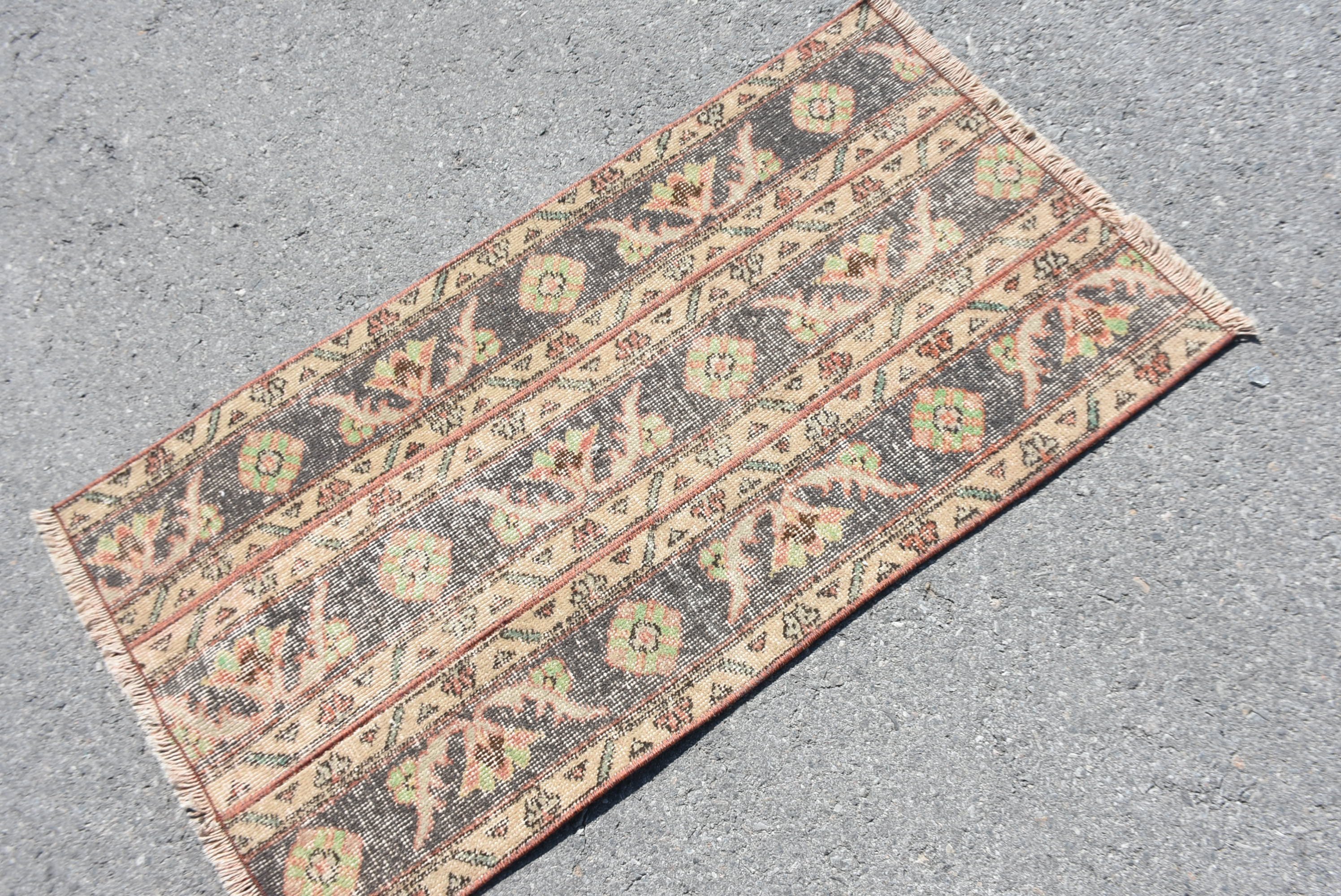 Kitchen Rugs, Bathroom Rug, Old Rug, Vintage Rug, Turkish Rug, Beige Oriental Rugs, 1.9x3.4 ft Small Rugs, Rugs for Nursery, Home Decor Rug