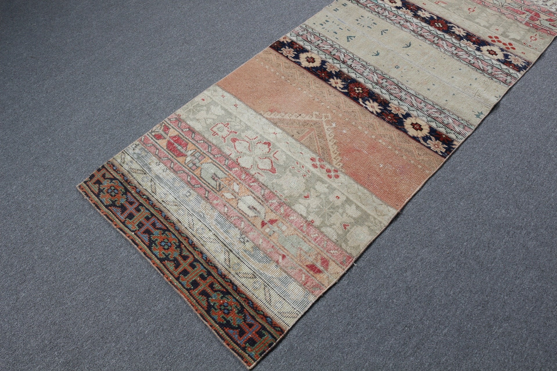 Yolluk Halı, Anadolu Halı, Mutfak Halı, Türk Halı, Bej Antik Halı, Koridor Halı, 80x254 cm Yolluk Halı, Merdiven Halı, Mutfak Halı