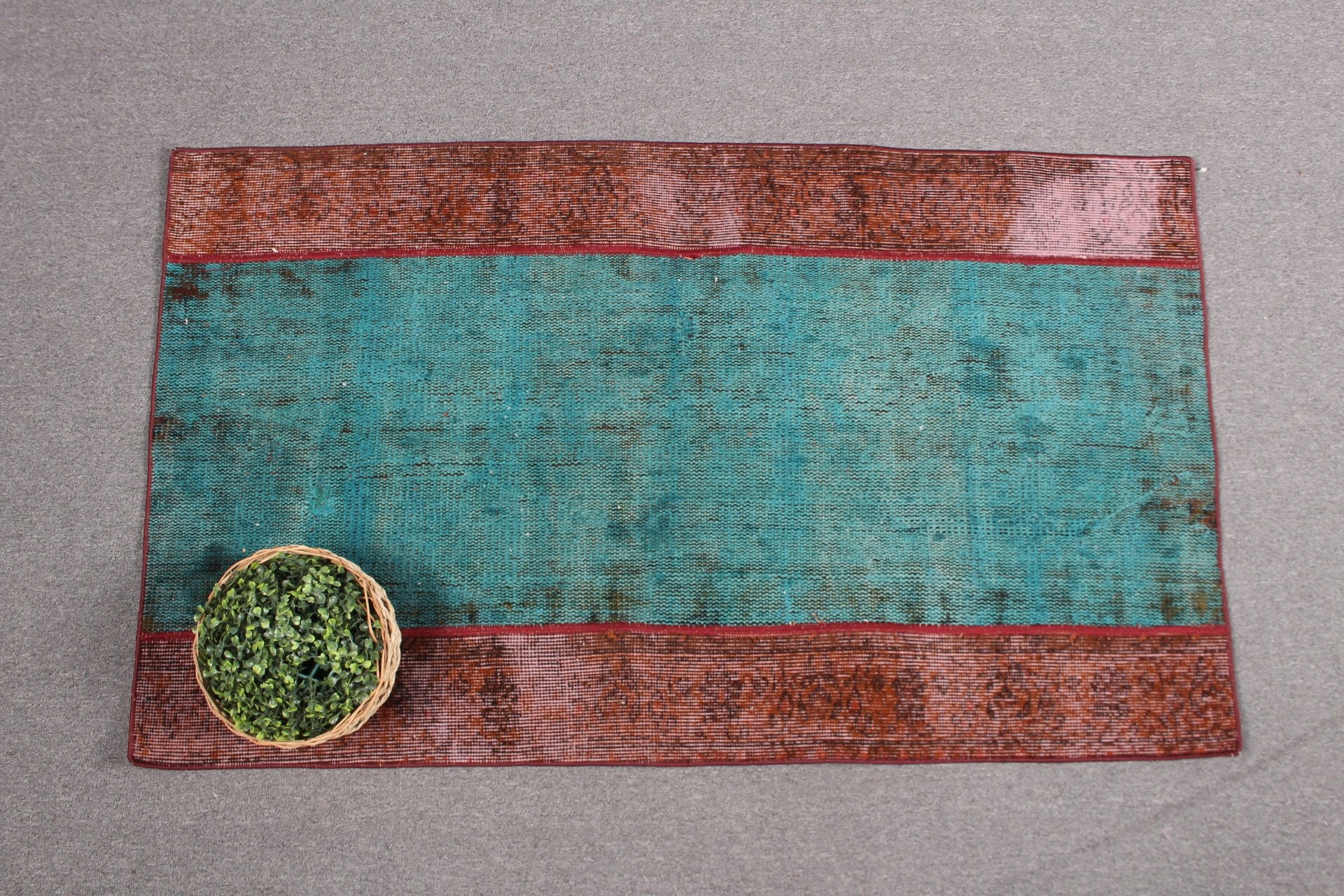 Green Oriental Rug, 2.7x4.5 ft Small Rug, Door Mat Rugs, Moroccan Rug, Wall Hanging Rugs, Turkish Rugs, Vintage Rug, Boho Rug, Bedroom Rugs