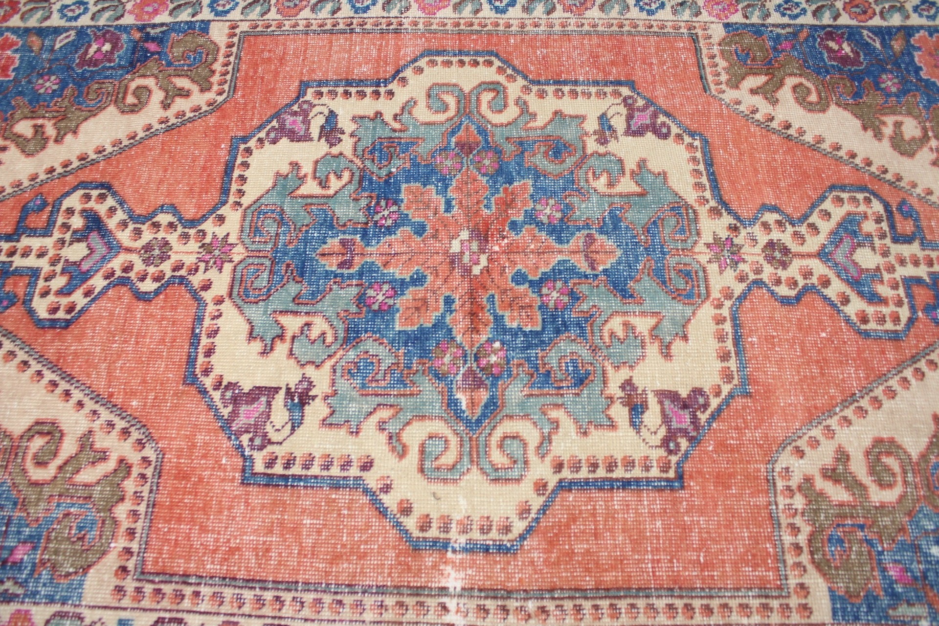 Oriental Rugs, Turkish Rug, Vintage Rugs, Muted Rug, 4.2x7.4 ft Area Rugs, Red Home Decor Rugs, Rugs for Floor, Cool Rug, Dining Room Rug