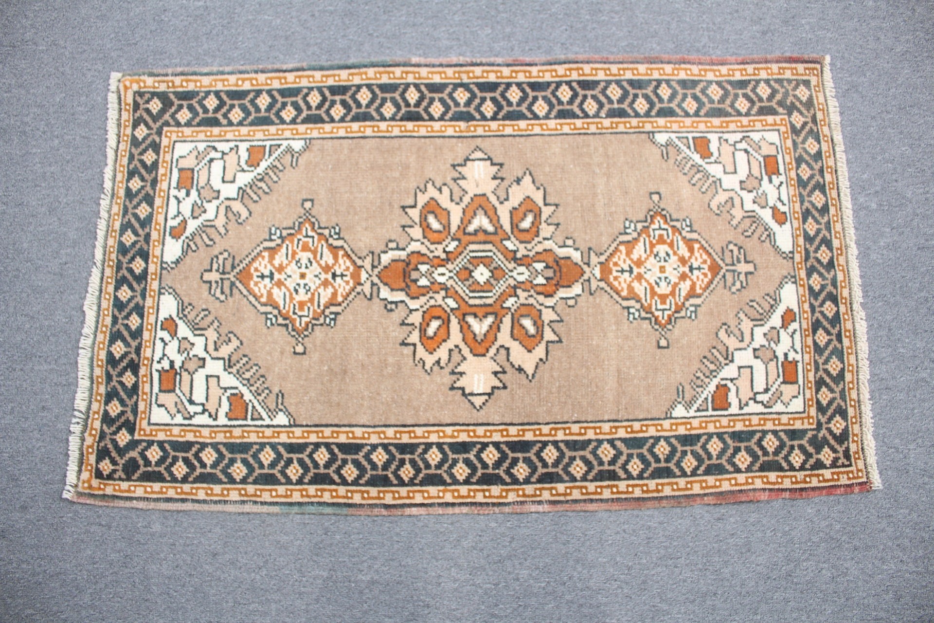 Bedroom Rugs, Home Decor Rugs, Brown Home Decor Rug, Door Mat Rugs, 1.9x3.1 ft Small Rugs, Vintage Rugs, Turkish Rugs