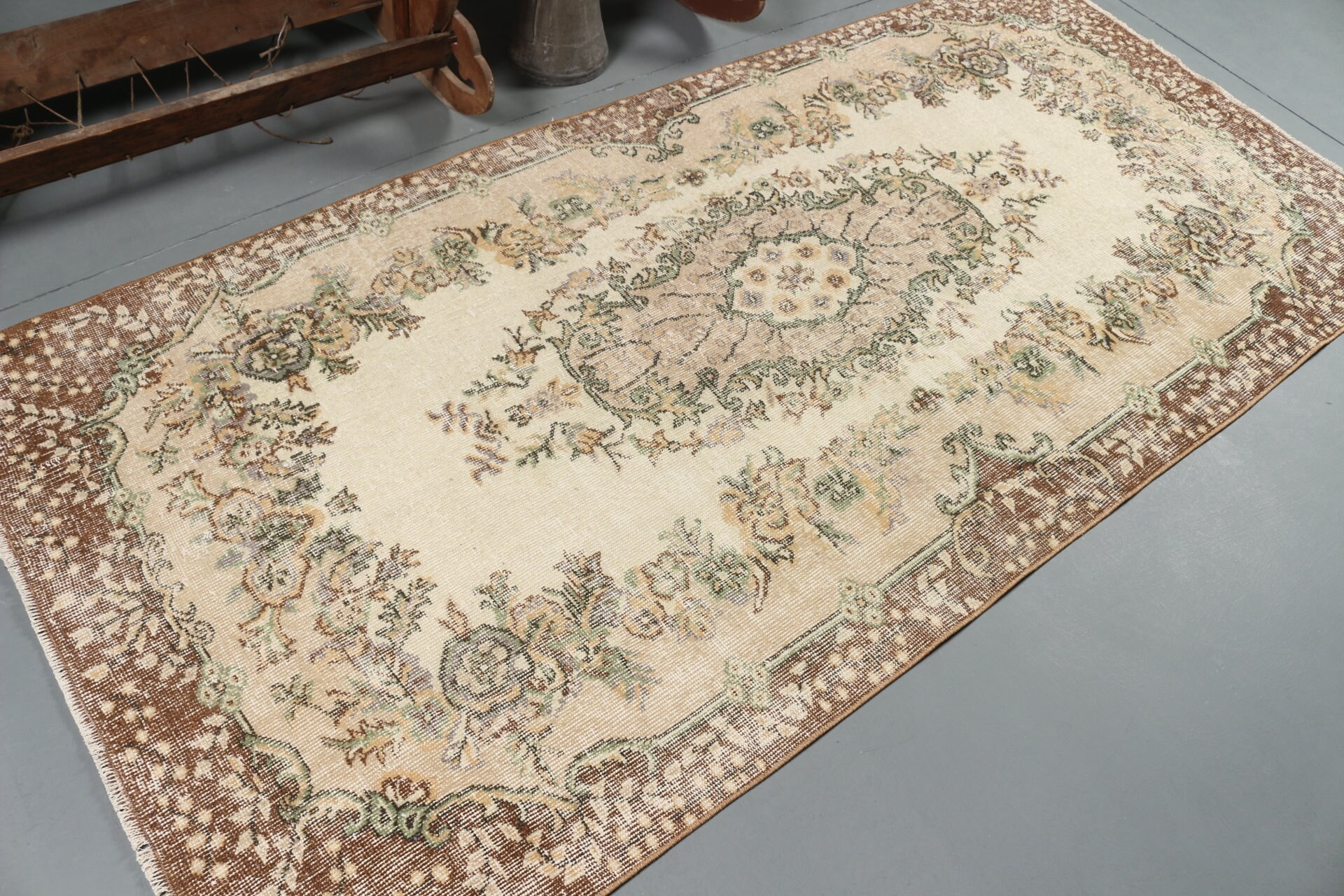 Oturma Odası Halıları, Vintage Halılar, 3,8x8 ft Alan Halısı, Bej Yatak Odası Halısı, Yemek Odası Halıları, Türk Halıları, Havalı Halı, Türkiye Halısı, Yatak Odası Halısı