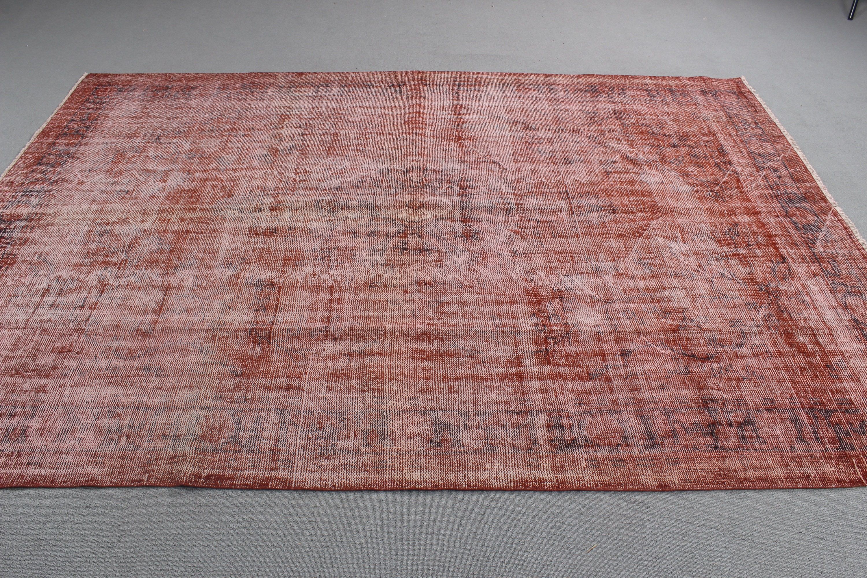 Turkish Rugs, Neutral Rugs, Vintage Rugs, Outdoor Rug, 6.2x8.8 ft Large Rug, Bedroom Rug, Large Vintage Rug, Pink Wool Rugs, Large Boho Rug