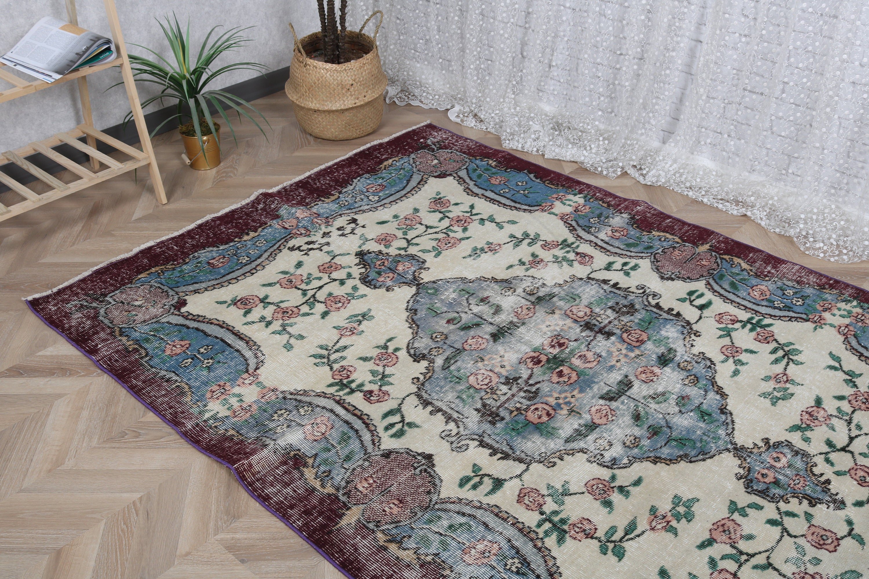 Modern Halı, Çocuk Halısı, Türk Halıları, 5.1x7.4 ft Alan Halıları, Mutfak Halıları, Oushak Bölgesi Halıları, Vintage Halılar, Bej Anadolu Halıları