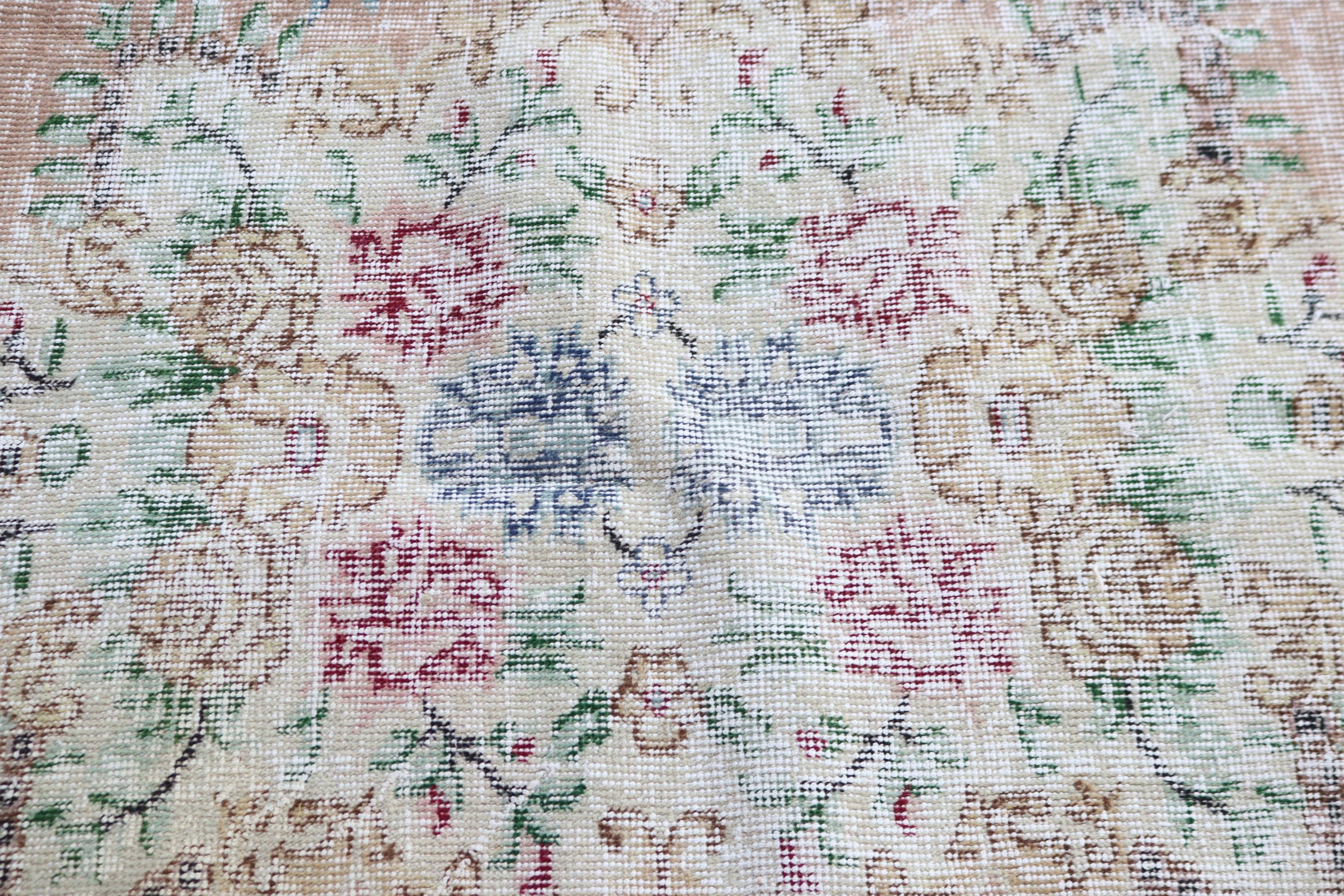 Fas Halısı, Yeşil Yün Halı, 5.6x8.8 ft Büyük Halı, Vintage Halı, Oturma Odası Halıları, Salon Halıları, Türk Halıları, Boho Halısı, Büyük Boho Halıları