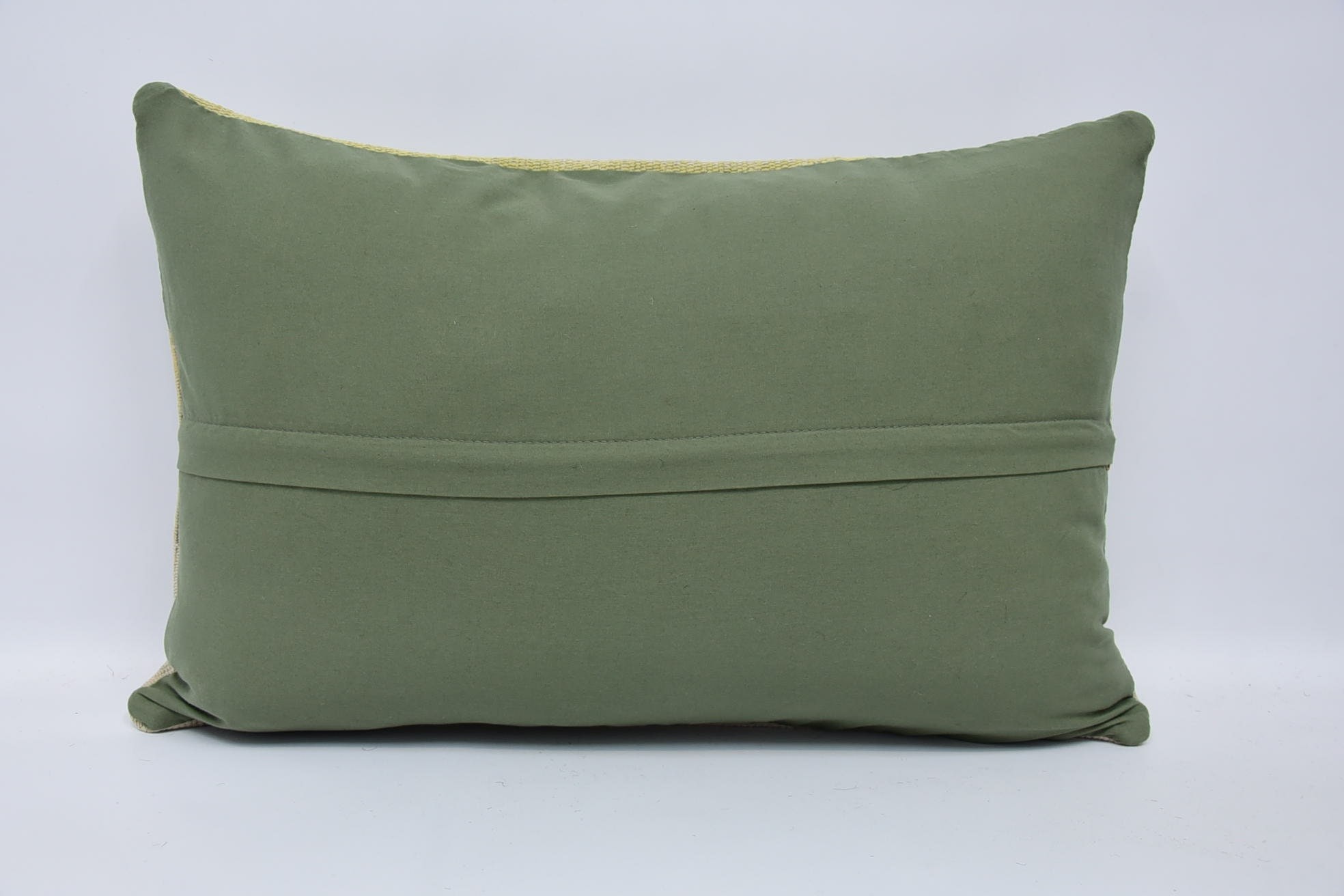 Retro Cushion, Boho Pillow, Rustic Cushion Cover, Pillow for Sofa, 16"x24" White Cushion Case, Home Decor Pillow