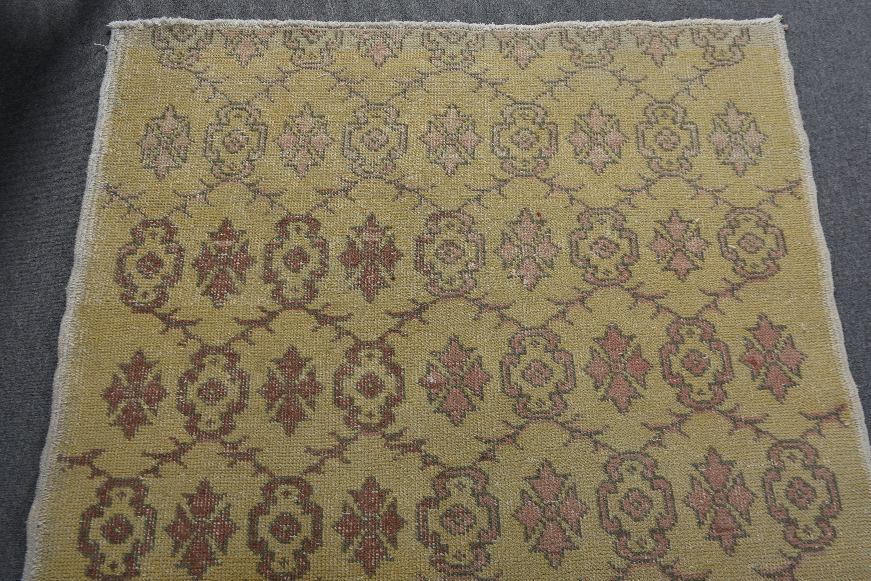 Vintage Halı, Mutfak Halısı, Ev Dekor Halısı, Antika Halı, 4.1x6.6 ft Alan Halısı, Oturma Odası Halısı, Türk Halısı, İç Mekan Halıları, Kahverengi Yün Halılar