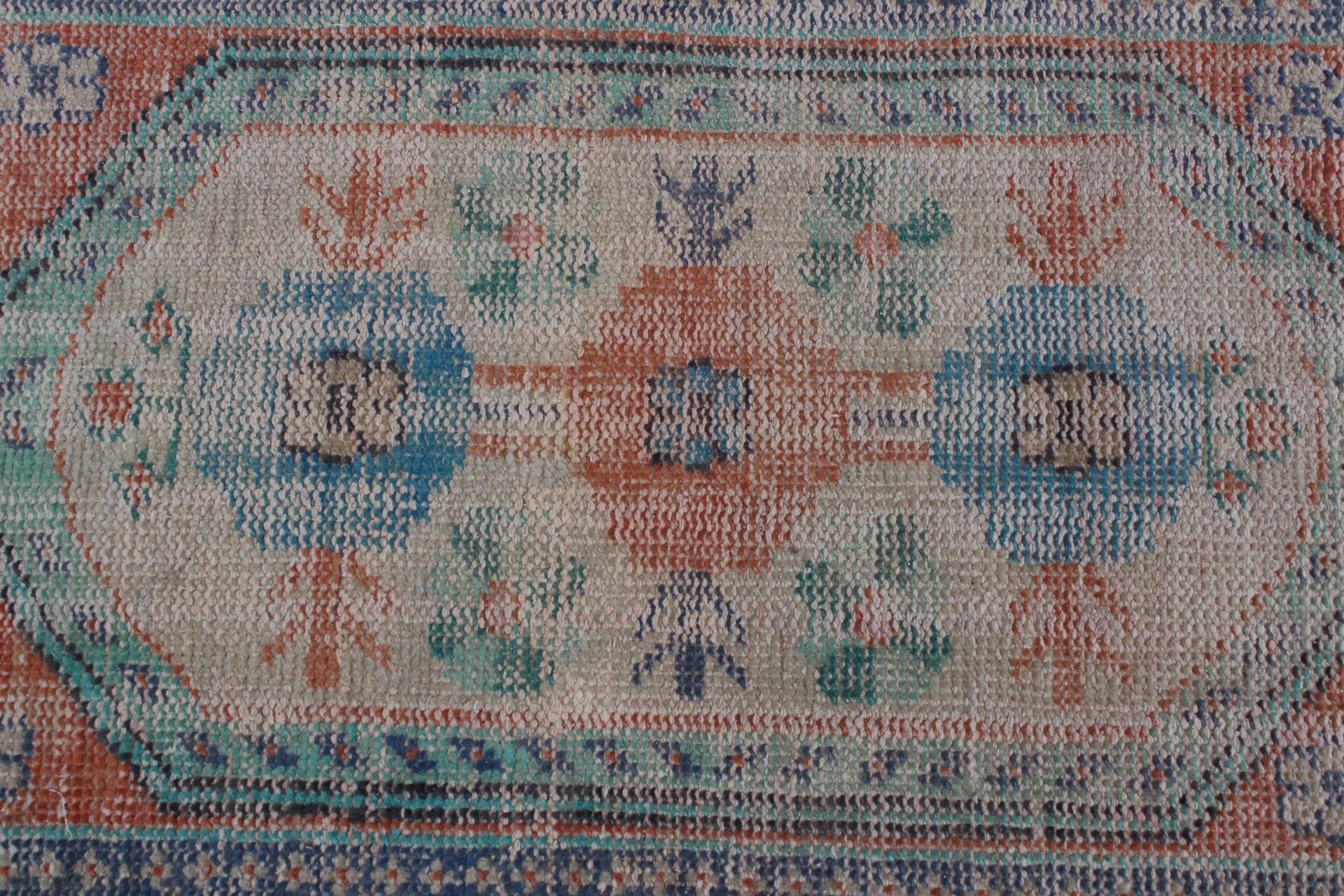 Kapı Paspası Halısı, Vintage Halı, Banyo Halısı, 1.9x3.9 ft Küçük Halılar, Yeşil Ev Dekorasyonu Halıları, Soluk Halı, Türk Halısı, Antika Halılar