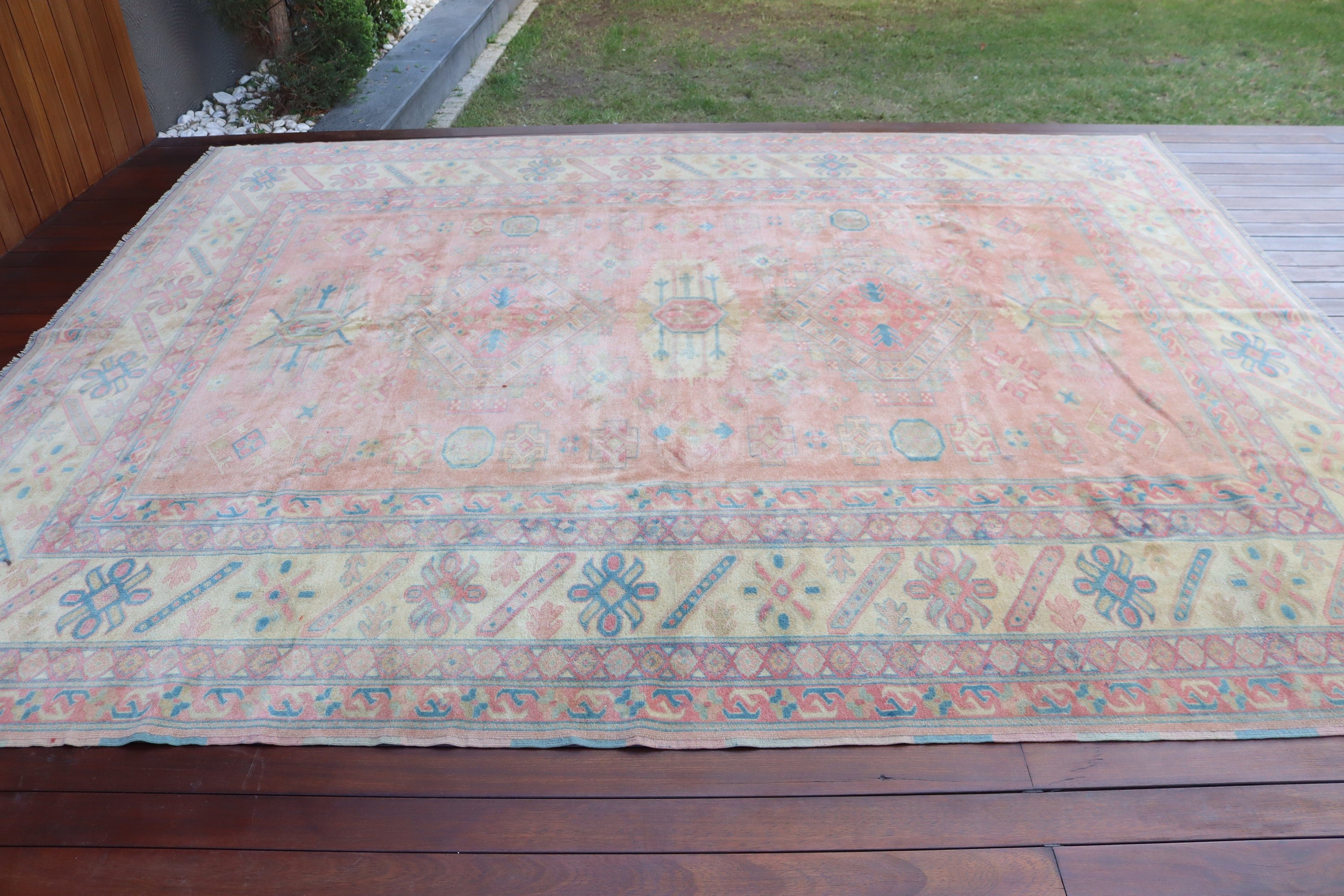 Türk Halısı, Büyük Boy Vintage Halı, Yemek Odası Halısı, Pembe Ev Dekor Halıları, 8.4x10.6 ft Büyük Boy Halılar, Vintage Halı, Boho Halısı, Mutfak Halıları