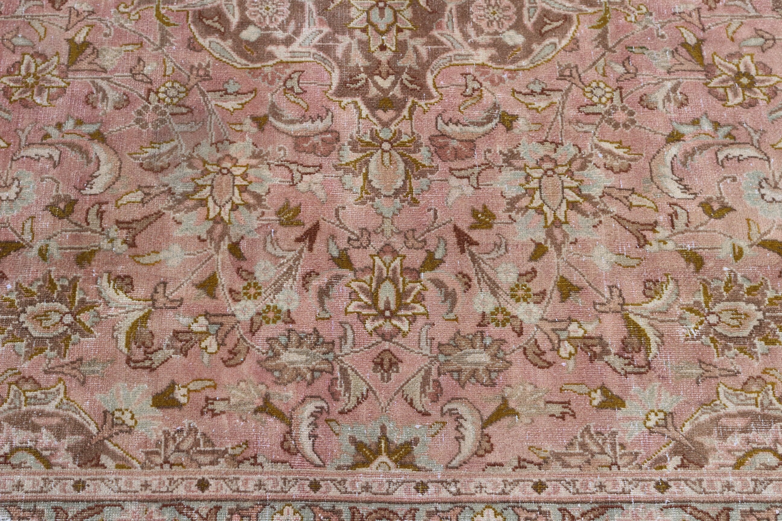 Pink Oriental Rugs, Turkish Rugs, Antique Rug, Vintage Rug, Dining Room Rug, 9.5x12.8 ft Oversize Rug, Boho Rug, Bedroom Rugs, Saloon Rugs