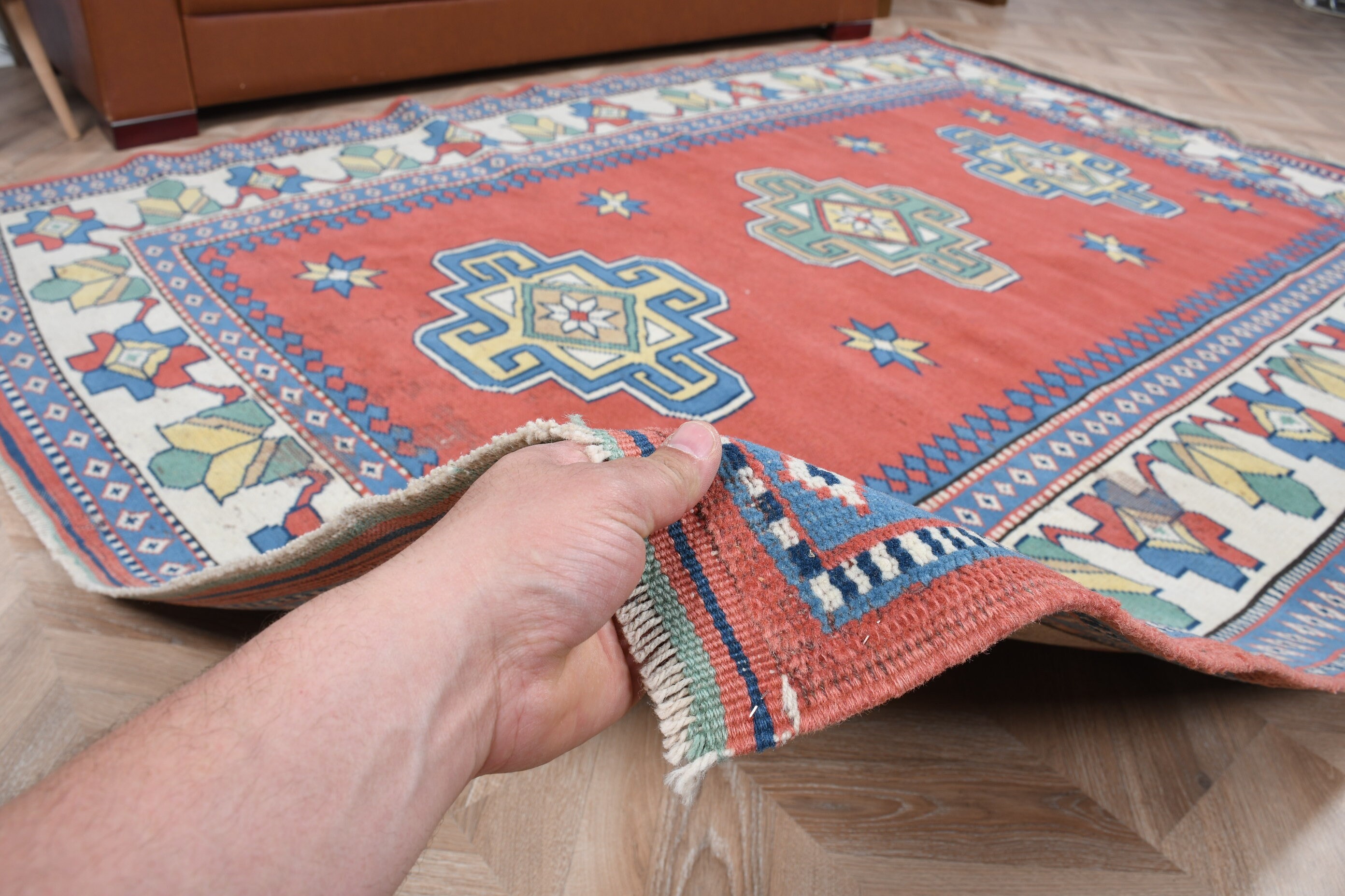 Dining Room Rugs, 6.1x7.9 ft Large Rugs, Red Moroccan Rug, Living Room Rug, Oriental Rug, Oushak Rug, Turkish Rugs, Vintage Rug, Dorm Rugs