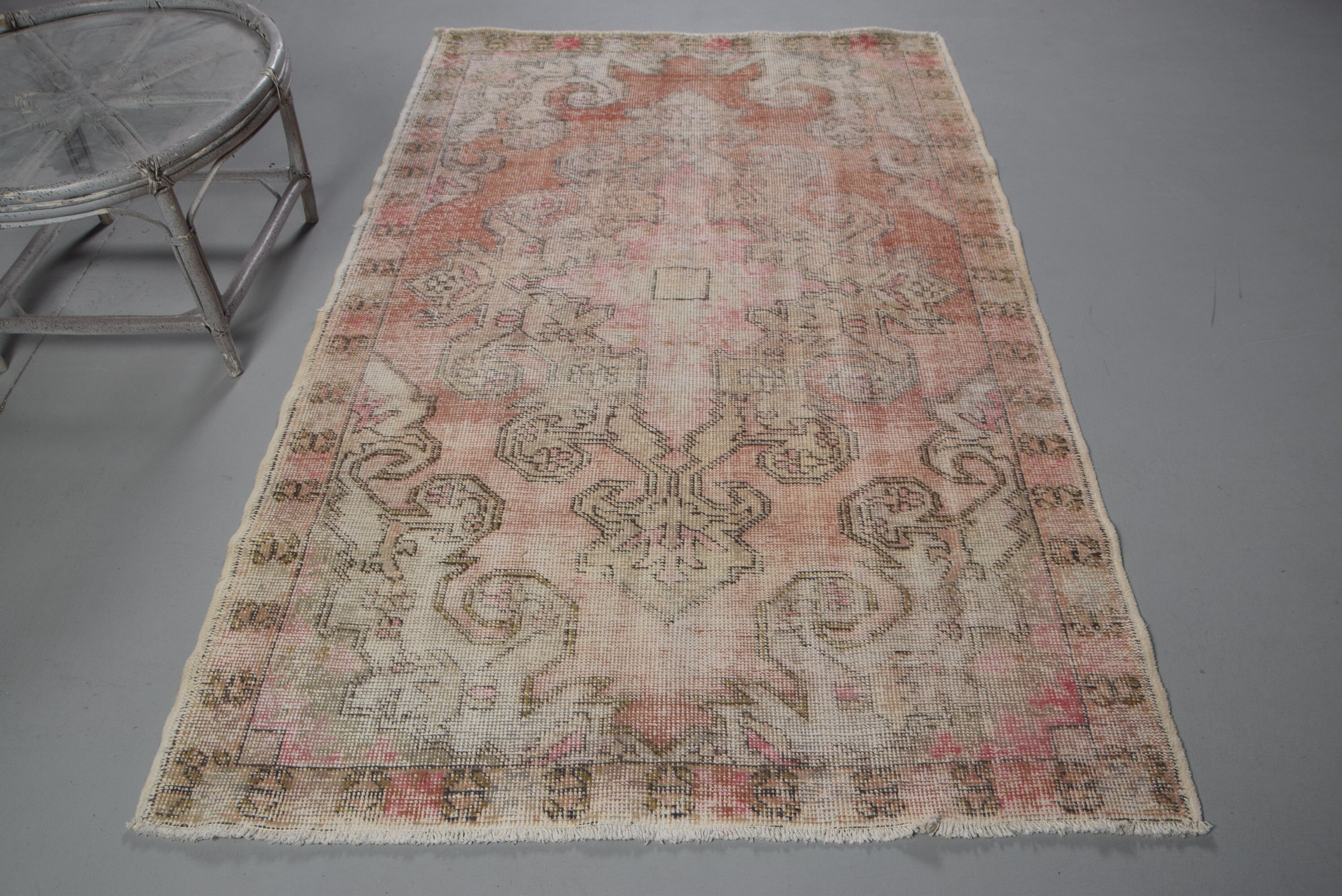Red Moroccan Rugs, Wool Rug, Vintage Rug, Turkish Rug, Rugs for Dining Room, Kitchen Rug, 4.5x7 ft Area Rugs, Nursery Rugs