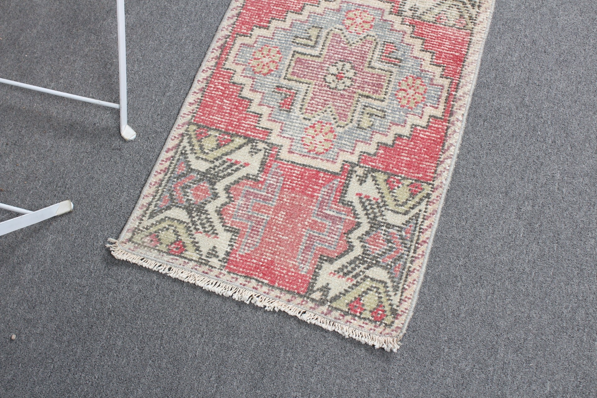 Banyo Halıları, Giriş Halısı, 1.6x2.8 ft Küçük Halı, Vintage Halı, Yün Halı, Fas Halısı, Kırmızı Mutfak Halıları, Boho Halısı, Banyo Halısı, Türk Halısı