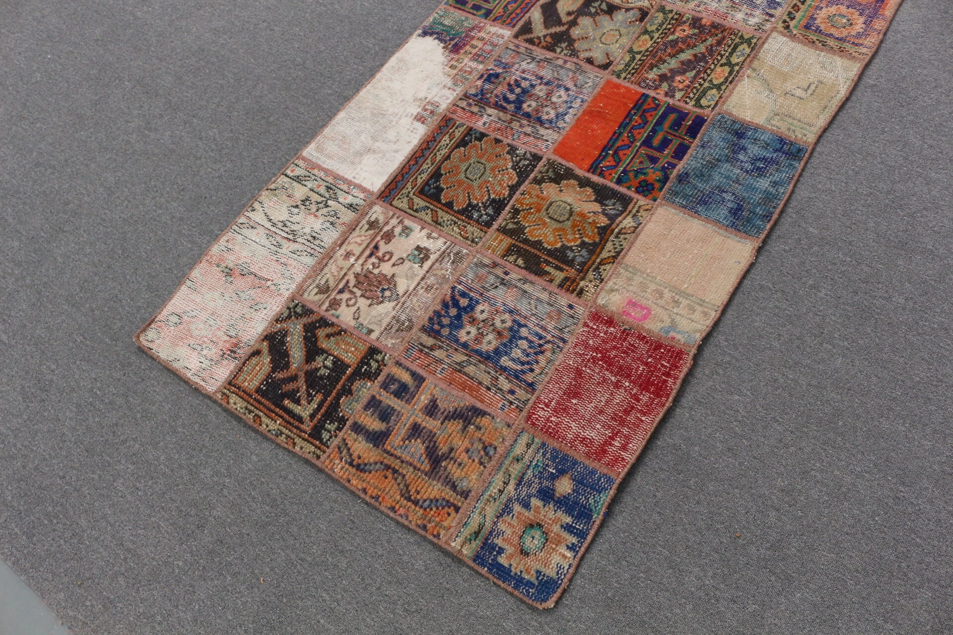 Entry Rug, Rugs for Bedroom, Turkish Rug, 3x7.3 ft Accent Rugs, Vintage Rugs, Oriental Rugs, Nursery Rug, Blue Oushak Rugs, Bedroom Rug