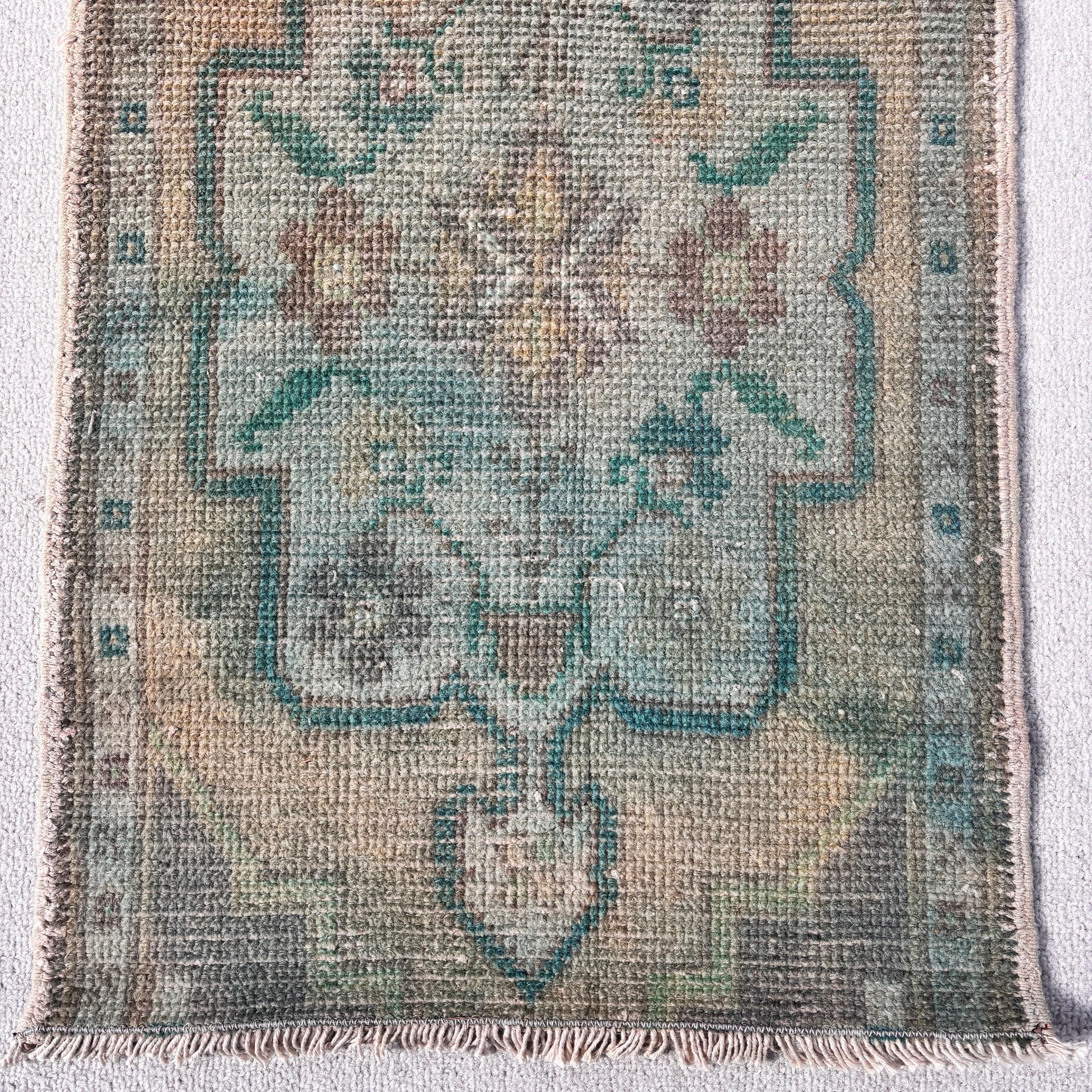 Vintage Halı, Fas Halıları, 1.5x2.4 ft Küçük Halılar, Yeşil Yatak Odası Halıları, Düz Dokuma Halılar, Banyo Halıları, Türk Halıları, Boho Halısı, Duvara Asılı Halı