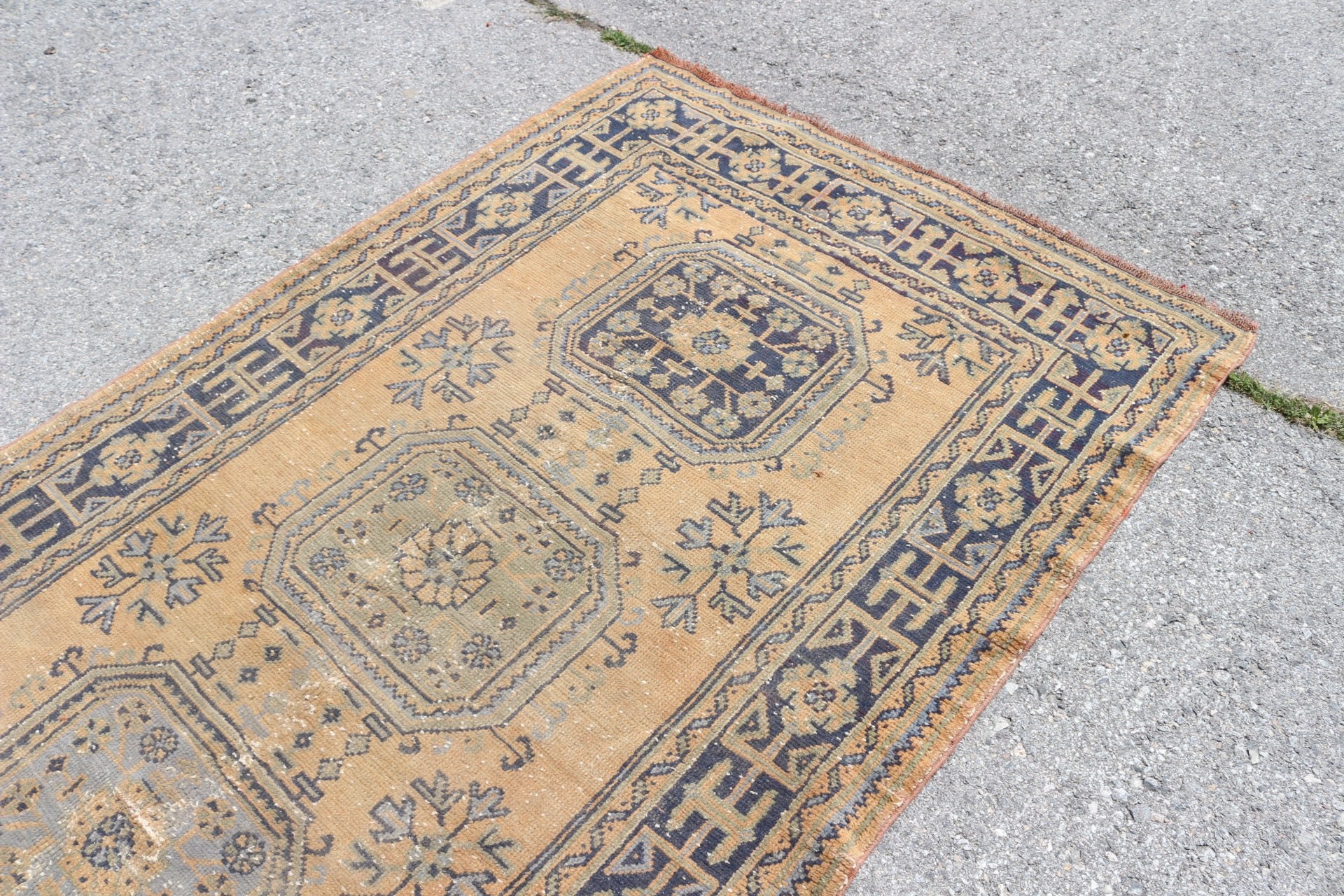 Bedroom Rug, Rugs for Dining Room, Vintage Rug, Green Antique Rugs, Turkish Rugs, 4.5x10.9 ft Large Rug, Salon Rug, Anatolian Rugs, Old Rug