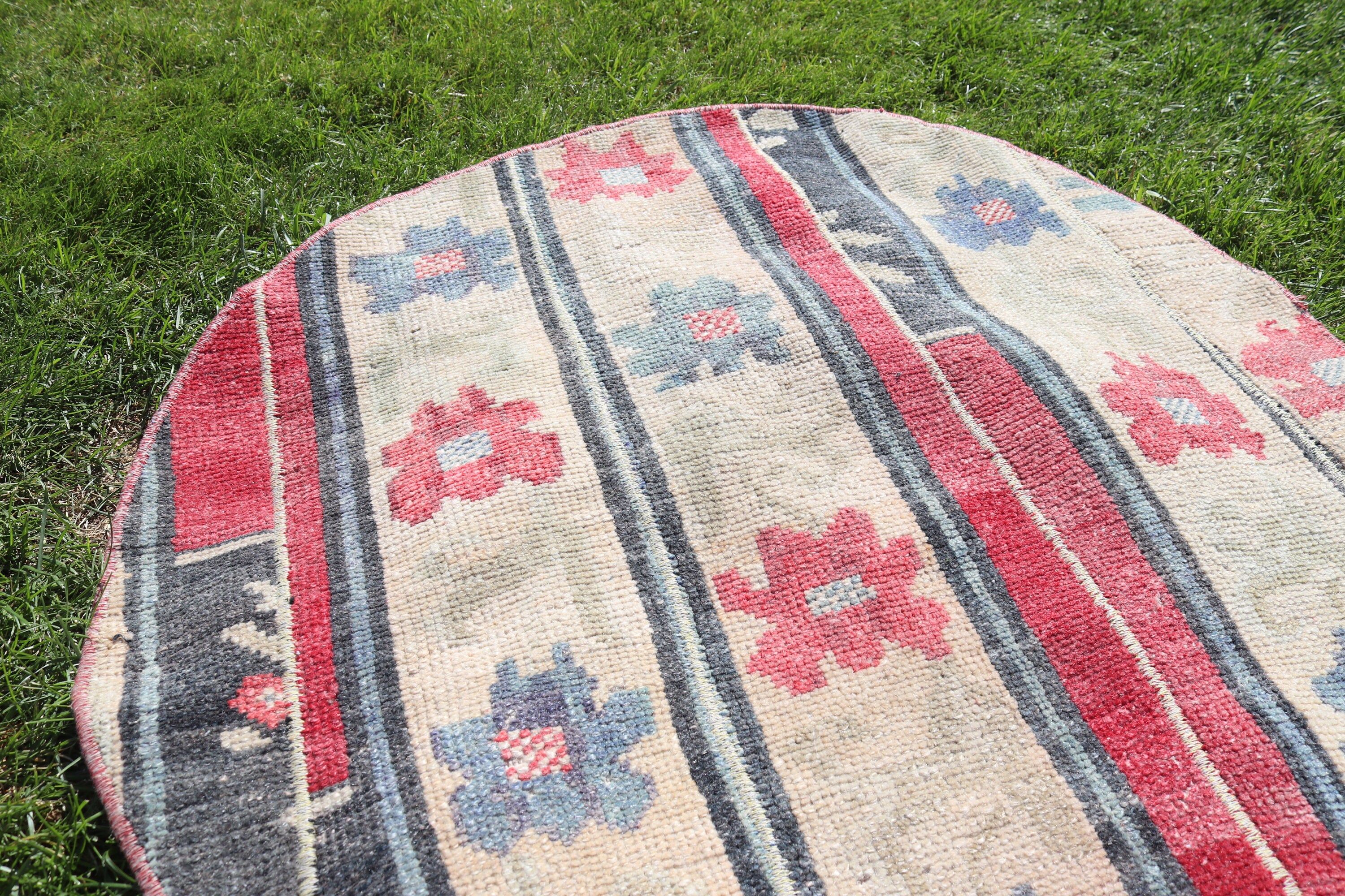 2.6x2.6 ft Small Rugs, Blue Antique Rugs, Vintage Rug, Wall Hanging Rugs, Small Boho Rug, Turkish Rug, Flatweave Rugs