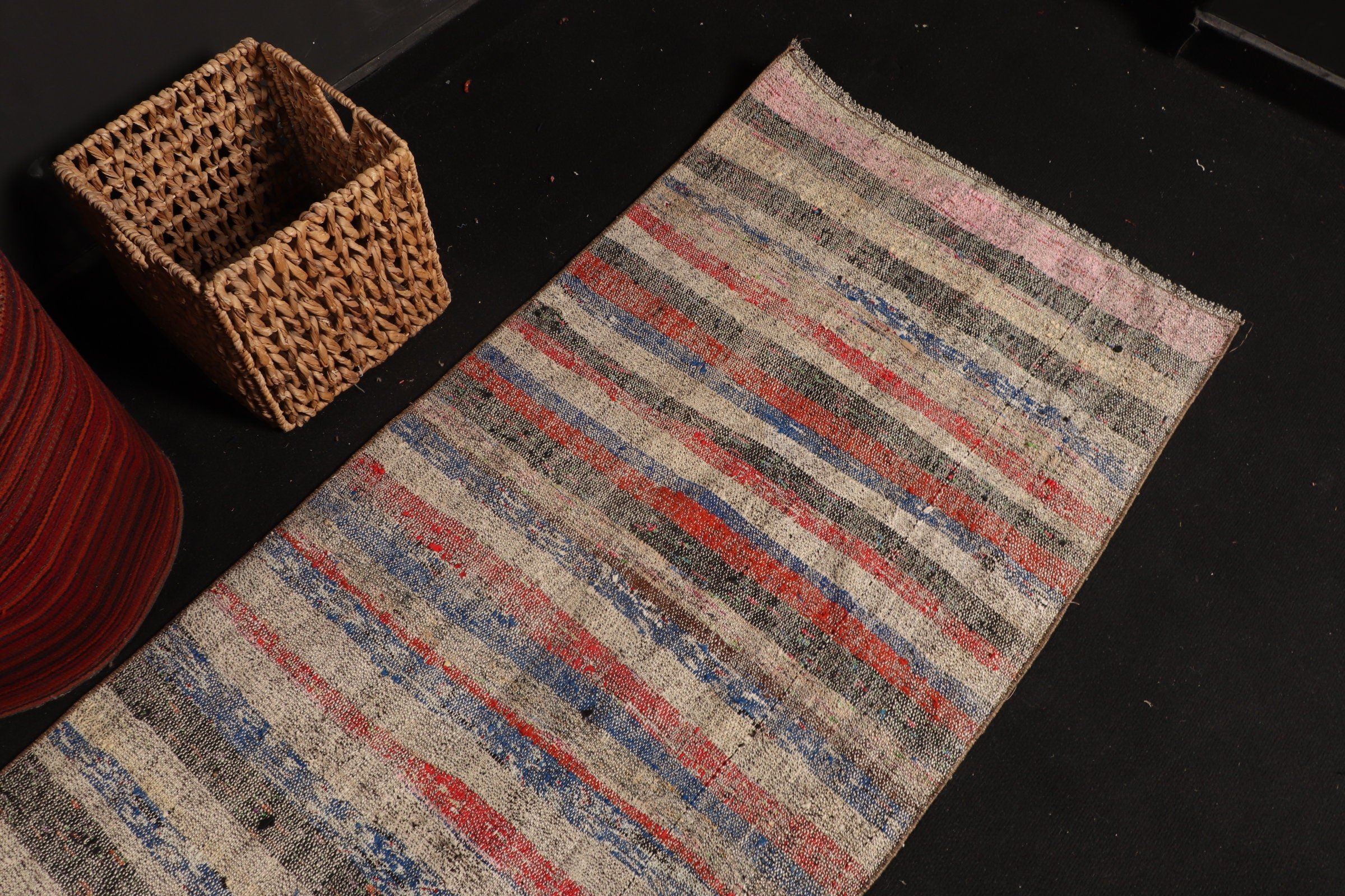 Fas Halısı, Mavi Yatak Odası Halıları, Koridor Halısı, Kilim, Merdiven Halıları, 2.7x7.9 ft Yolluk Halısı, Türk Halısı, Vintage Halı, Eski Halı