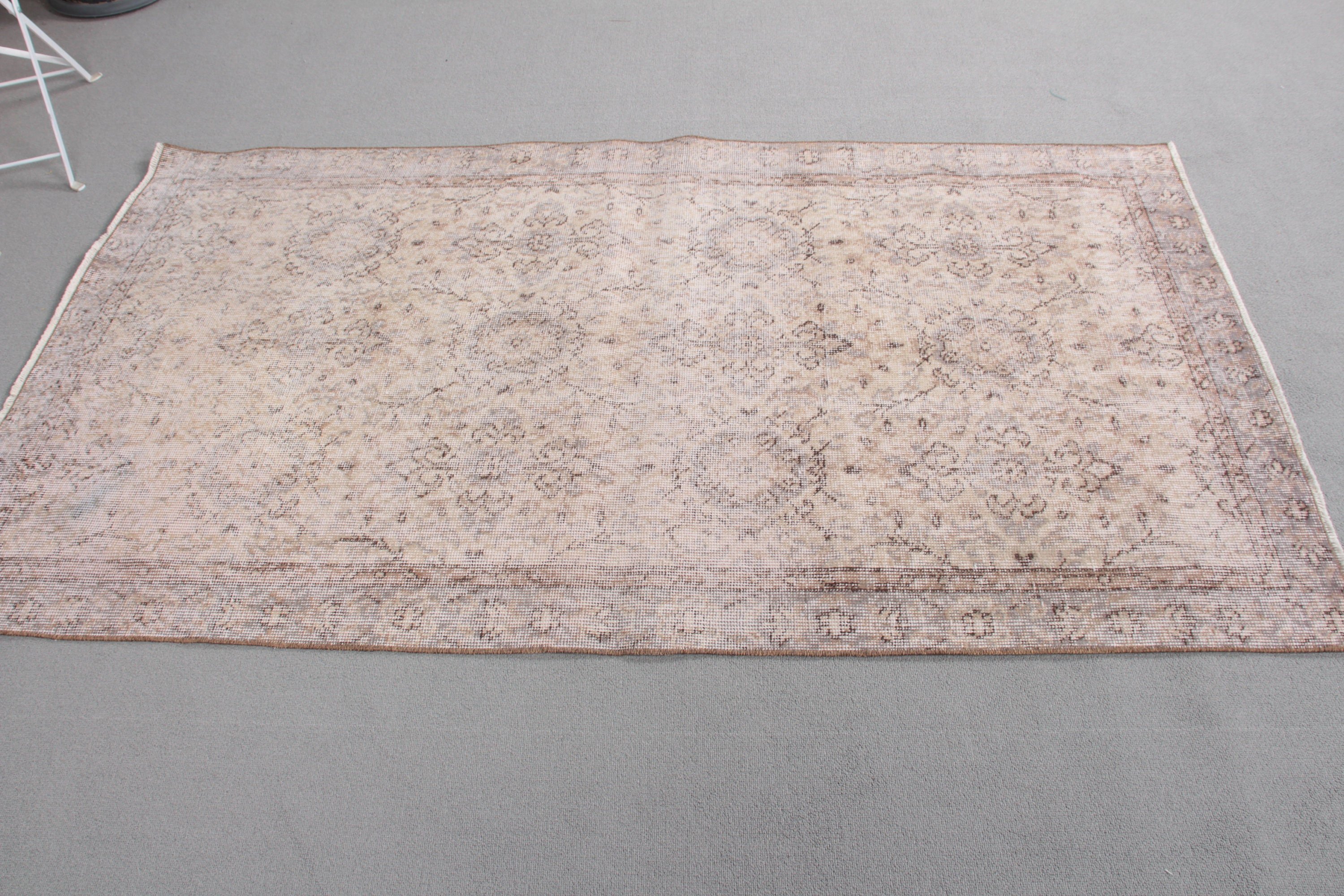 Vintage Accent Rugs, Turkish Rugs, Bedroom Rug, 3.5x6.4 ft Accent Rug, Vintage Rug, Statement Rugs, Beige Anatolian Rug, Kitchen Rugs