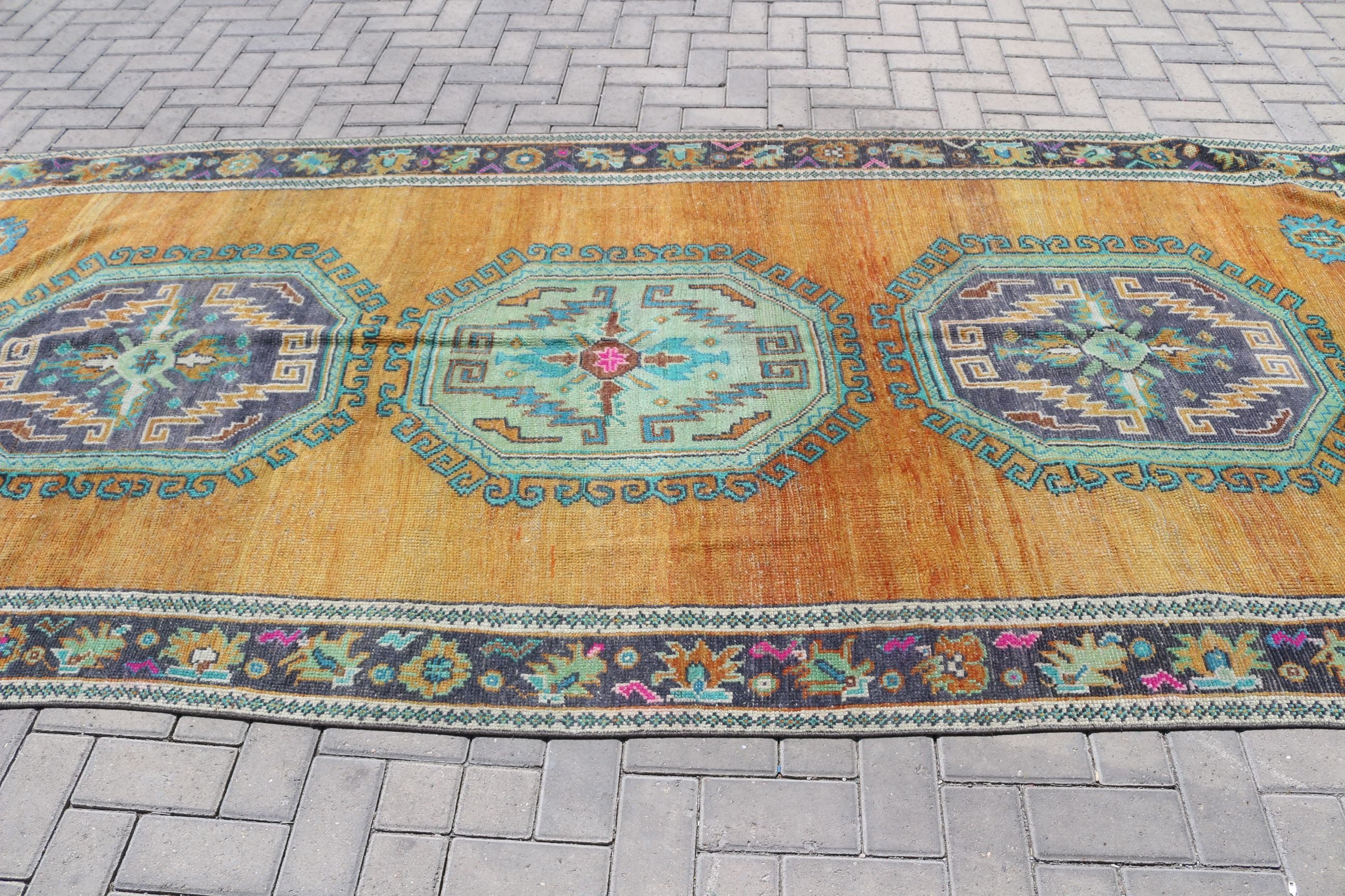 4.9x11.3 ft Large Rug, Turkish Rugs, Dining Room Rug, Orange Antique Rug, Bedroom Rug, Vintage Rugs, Art Rugs, Kitchen Rugs, Moroccan Rugs