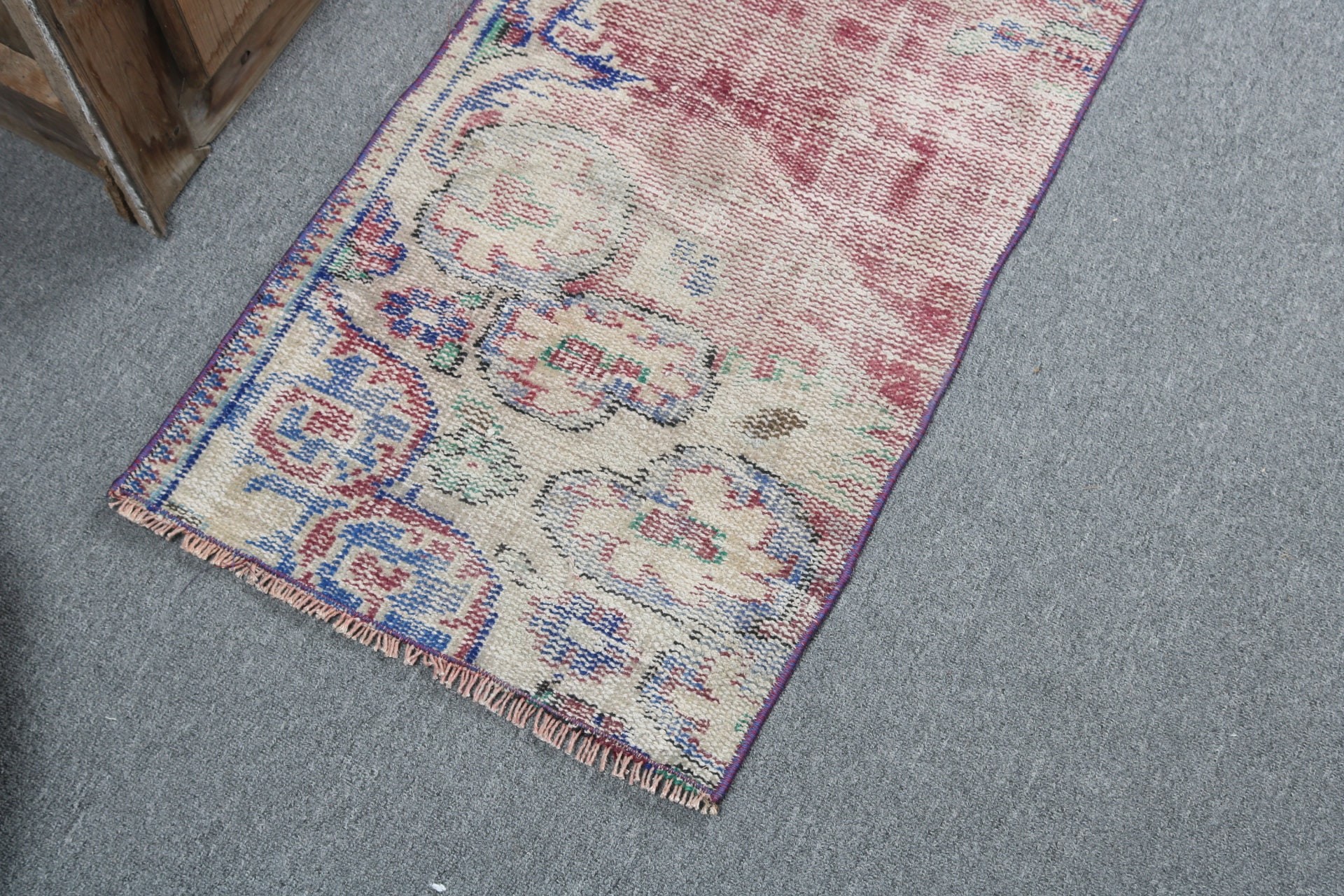 Purple Neutral Rug, Vintage Rug, Modern Rug, Rugs for Bath, Bedroom Rug, 1.6x3.4 ft Small Rug, Luxury Rugs, Turkish Rugs, Bath Rugs