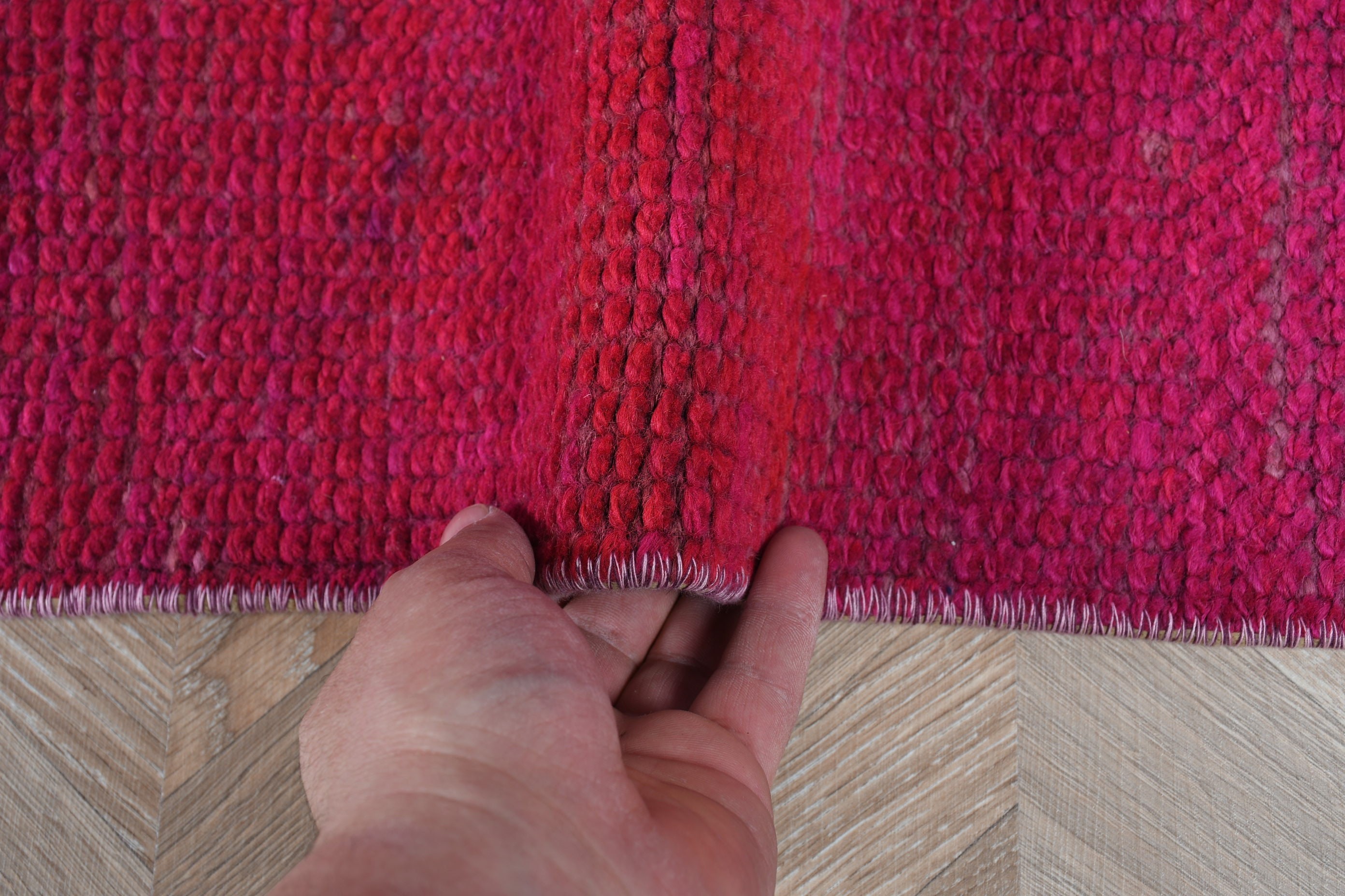 El Yapımı Halı, Pembe Ev Dekor Halısı, Mutfak Halıları, Türk Halısı, Vintage Halı, Koridor Halısı, Yatak Odası Halısı, 2.3x13.1 ft Runner Halıları, Yer Halısı