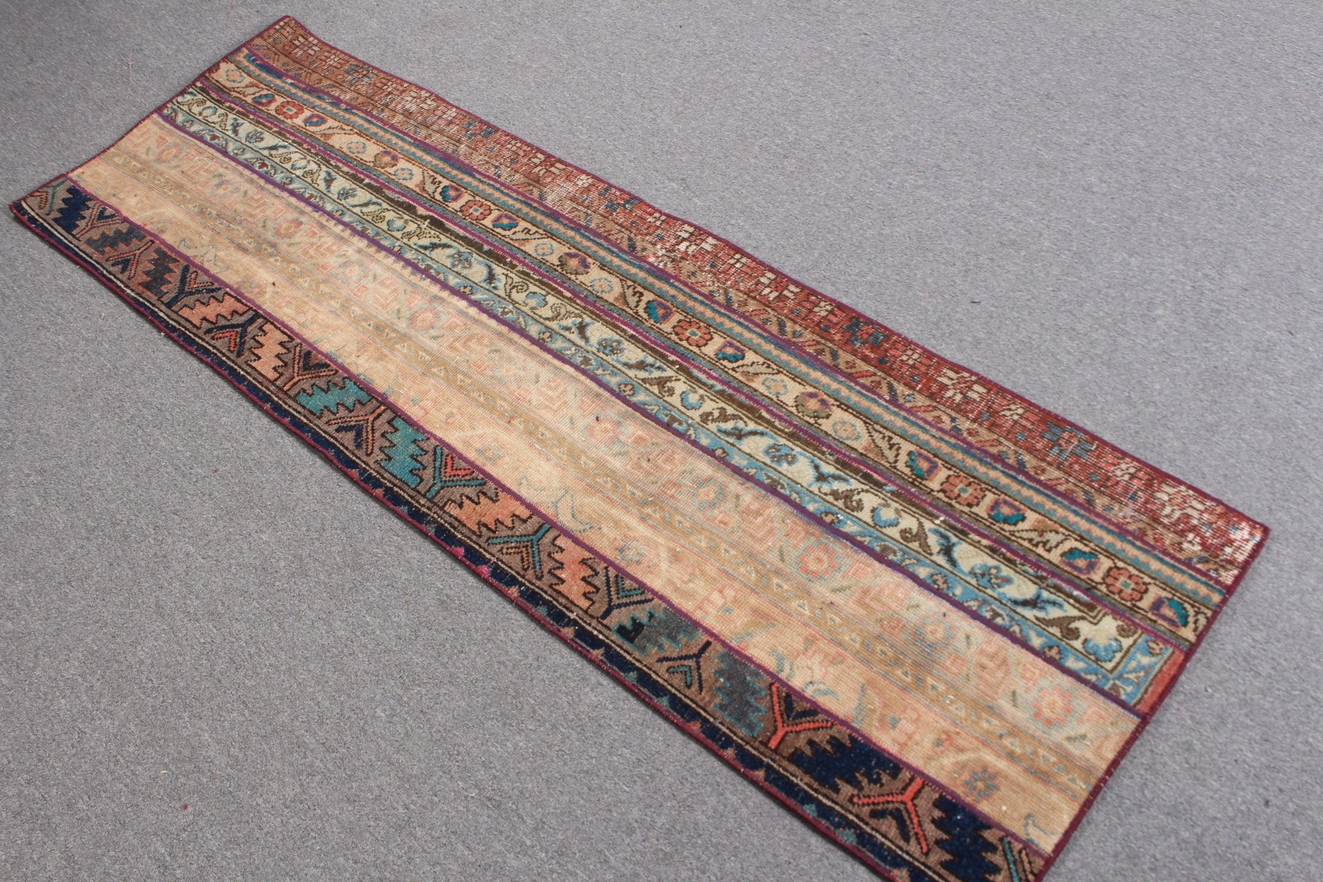 Oriental Rug, Green Oushak Rugs, Rugs for Corridor, Vintage Rugs, Stair Rug, Boho Rug, Home Decor Rug, 1.9x5.9 ft Runner Rugs, Turkish Rugs