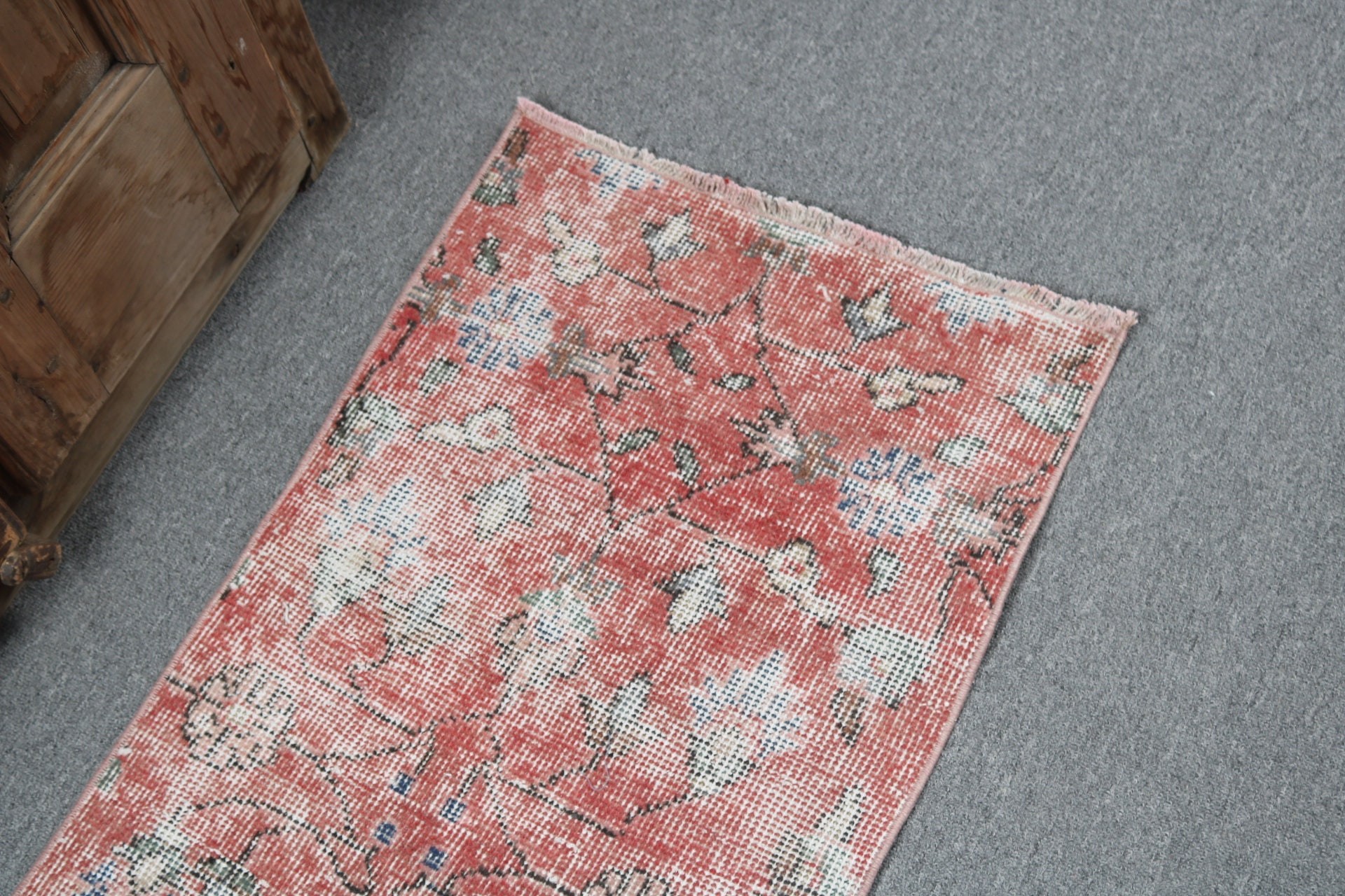 Boho Rugs, Entry Rugs, Office Rug, Antique Rugs, Turkish Rugs, 1.6x3.3 ft Small Rugs, Vintage Rugs, Small Boho Rug, Red Geometric Rug