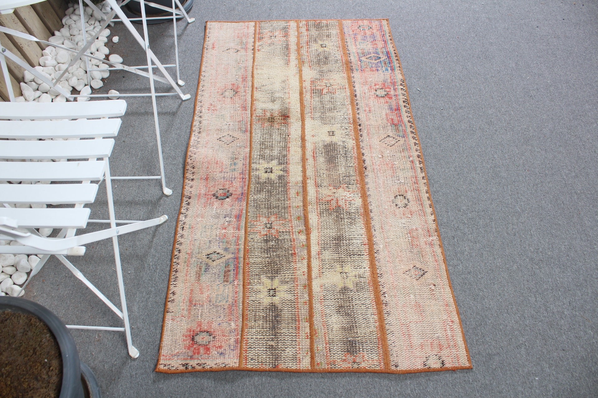 Fas Halıları, Paspas Halısı, Gri Antika Halı, Türk Halısı, 2.6x4.9 ft Küçük Halı, Vintage Halı, Araba Paspas Halısı, Yer Halısı, Çocuk Odası Halıları