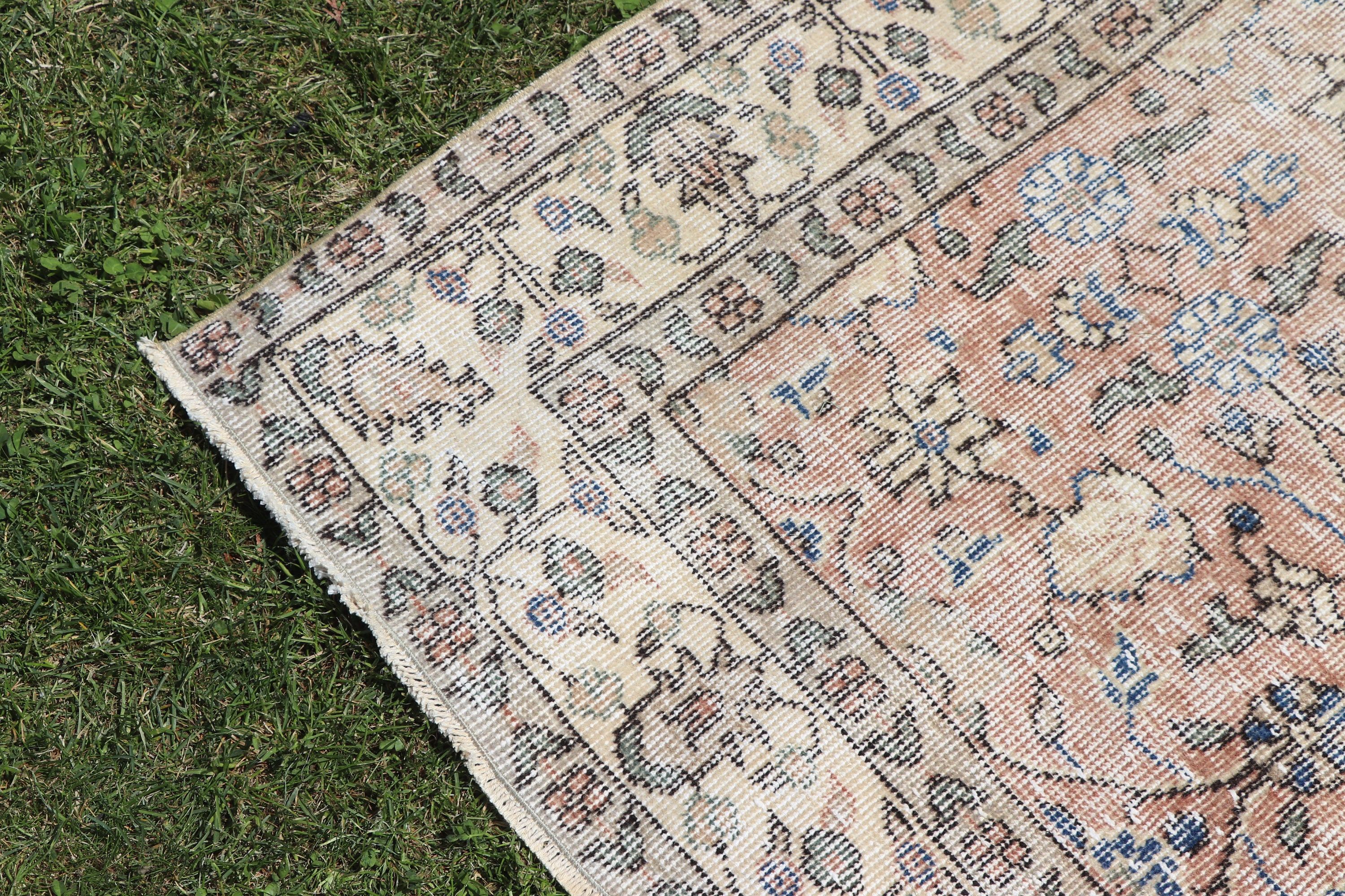 Kahverengi Mutfak Halısı, Türk Halısı, Boho Halıları, Vintage Halı, Lüks Halılar, Yatak Odası Halıları, 3,6x6,5 ft Accent Halı, Dekoratif Halılar, Mutfak Halıları