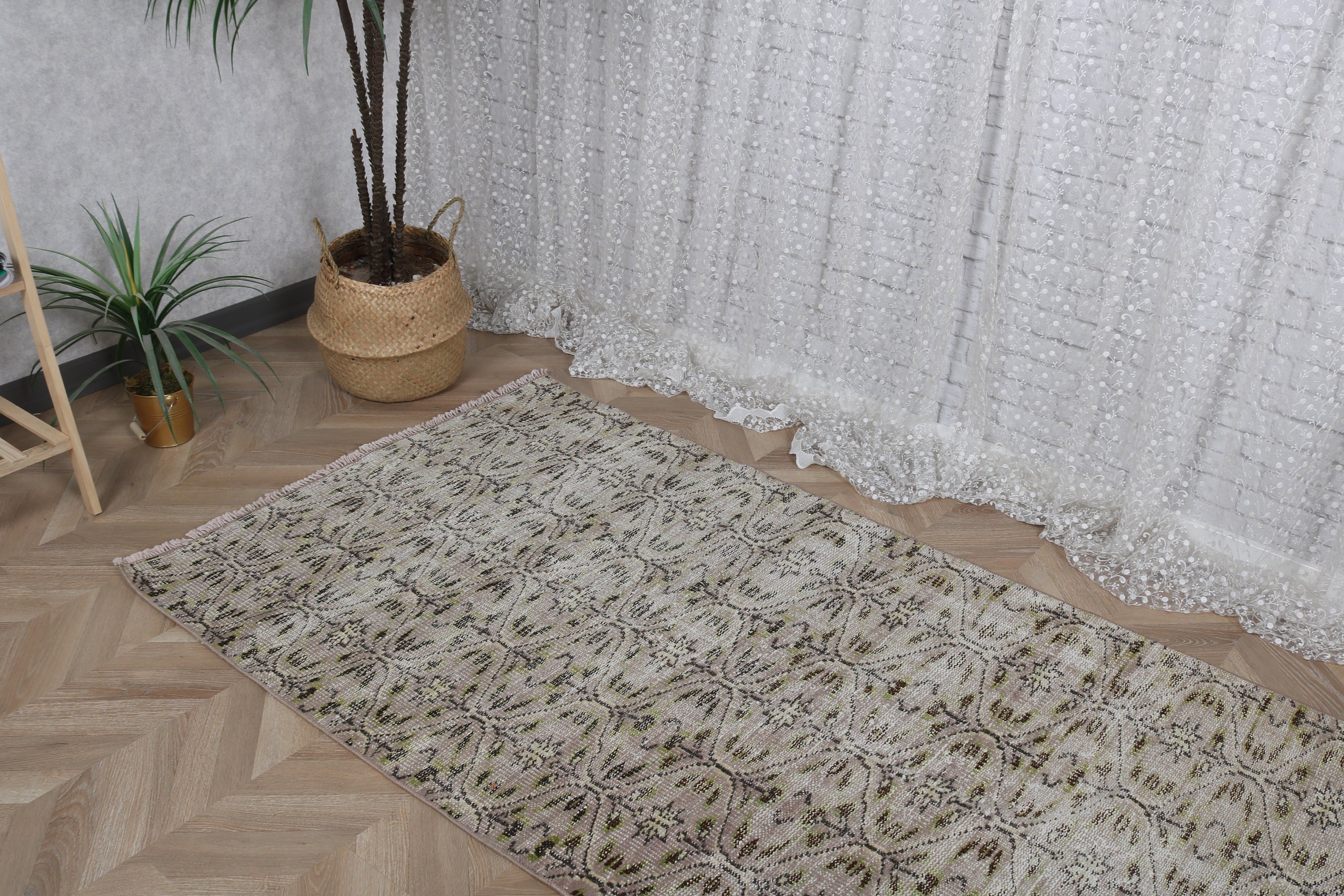 Modern Rugs, Green Flatweave Rug, Decorative Rugs, Vintage Rugs, Luxury Rugs, Turkish Rugs, Vintage Accent Rug, 3.4x6.6 ft Accent Rugs