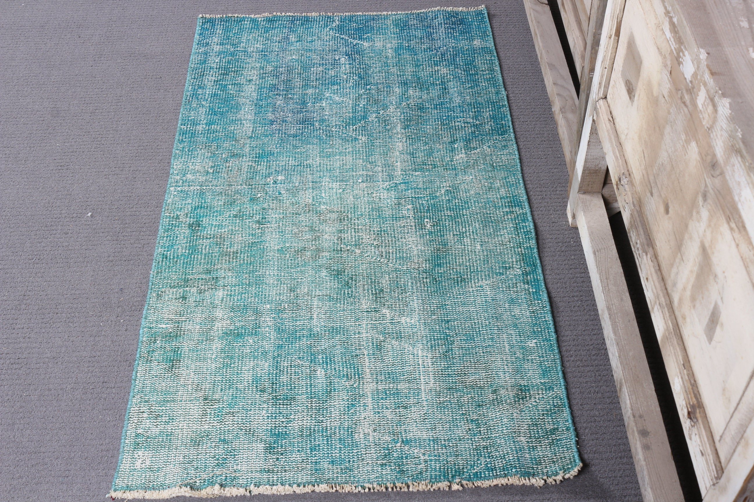 Wool Rug, Oriental Rugs, Green Wool Rug, Rugs for Nursery, Entry Rugs, Bath Rug, Dorm Rug, 2.3x4.1 ft Small Rug, Vintage Rug, Turkish Rugs