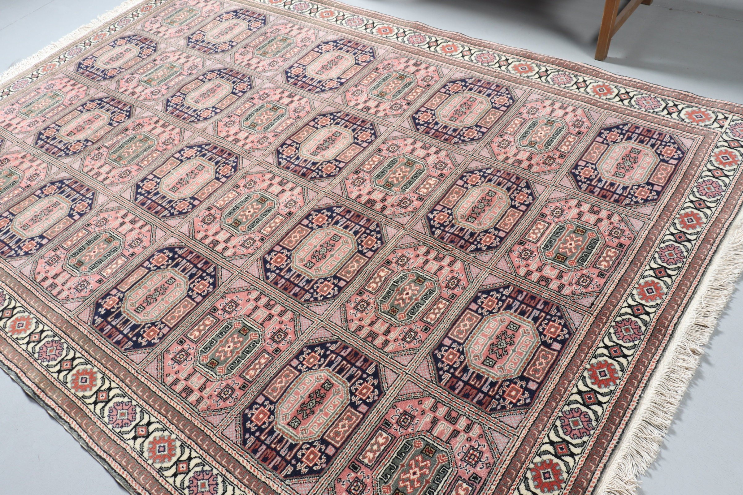 Living Room Rug, Green Wool Rug, Bohemian Rug, Vintage Rug, 6.6x9.2 ft Large Rugs, Turkish Rugs, Kitchen Rugs, Oriental Rug, Bedroom Rug