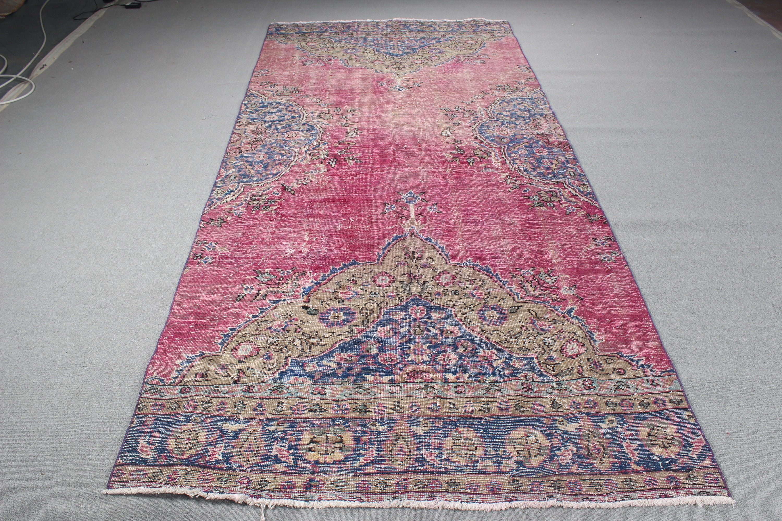 Kırmızı Nötr Halı, 4.6x10 ft Büyük Halılar, Fas Halıları, Yatak Odası Halısı, Türk Halıları, Vintage Halı, Geometrik Halılar, Modern Halı, Büyük Oushak Halıları