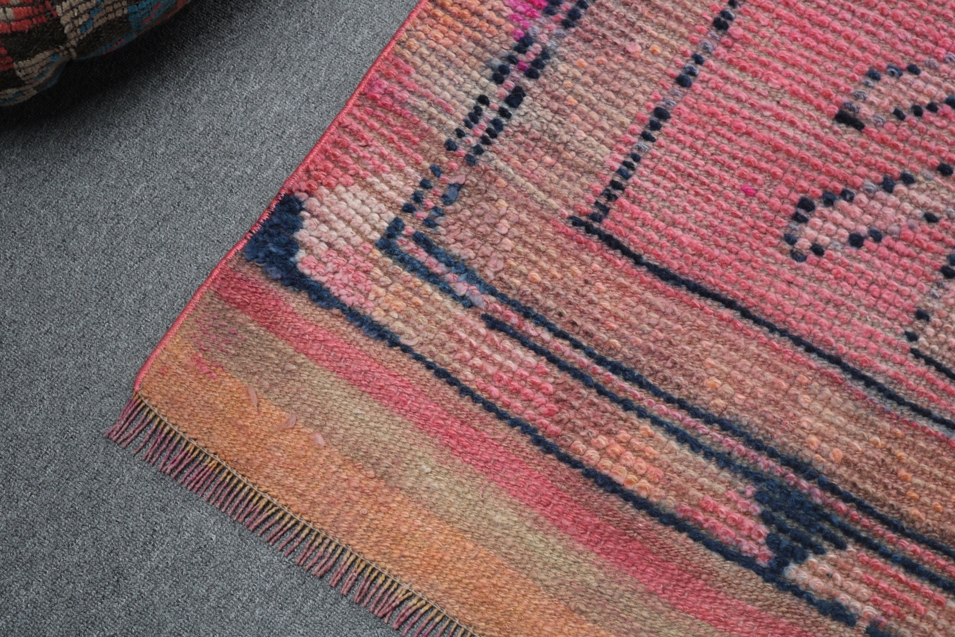 Corridor Rugs, Anatolian Rug, Luxury Rug, Pink Wool Rugs, 2.9x10.8 ft Runner Rug, Vintage Rug, Turkish Rug, Rugs for Stair, Stair Rug