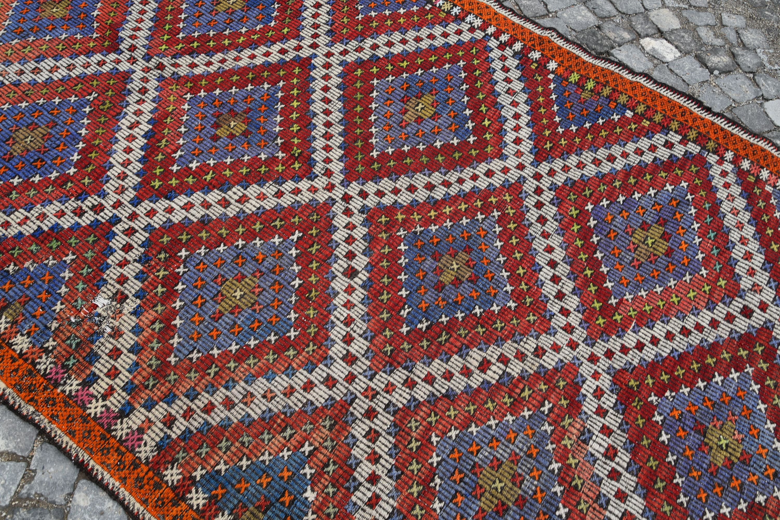 Vintage Halı, Kilim, Yün Halı, Yatak Odası Halıları, Fas Halısı, 5.8x9.5 ft Büyük Halılar, Türk Halısı, Yatak Odası Halıları, Aztek Halıları, Salon Halısı