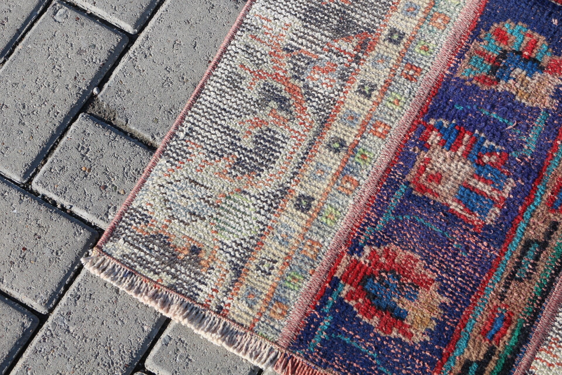 Blue  2x3 ft Small Rug, Wool Rug, Nursery Rugs, Vintage Rug, Rugs for Wall Hanging, Turkish Rug, Cool Rugs, Door Mat Rugs