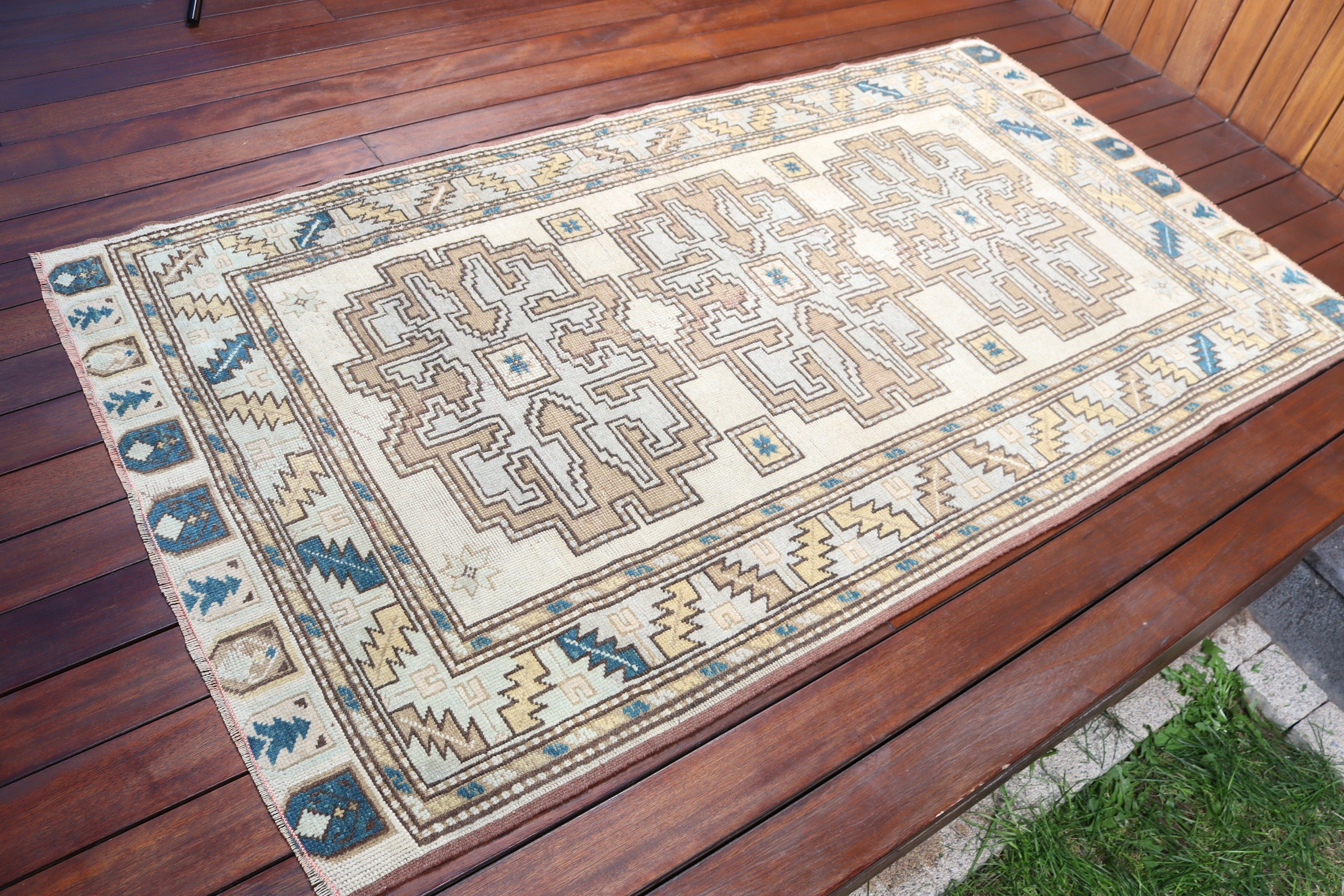 Lüks Halı, 3,3x6 ft Aksan Halıları, Giriş Halıları, Bej Açıklama Halısı, Çocuk Odası Halıları, Aksan Halıları, Yatak Odası Halısı, Vintage Halı, Türk Halıları