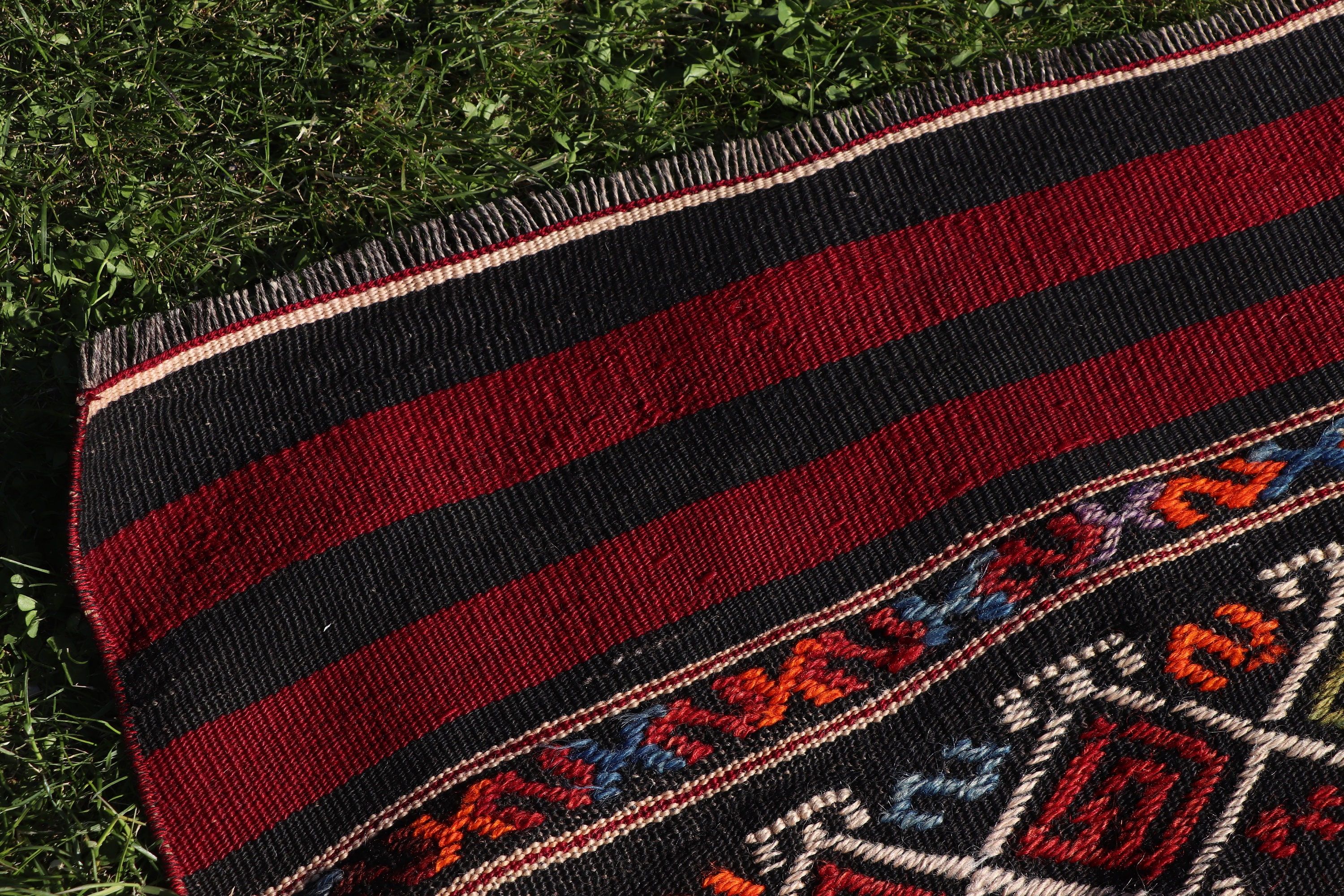 Boho Accent Halı, 2.9x5.4 ft Accent Halılar, Kırmızı Antika Halılar, Kilim, Vintage Halılar, Modern Halılar, Vintage Accent Halı, Türk Halıları, Havalı Halılar