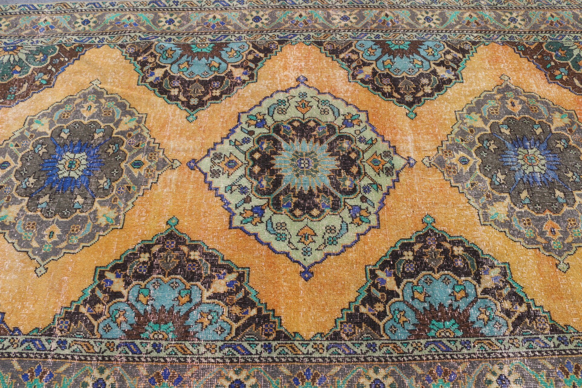 Mutfak Halısı, Oryantal Halı, Merdiven Halısı, Koridor Halıları, Türk Halıları, Turuncu Yer Halısı, Vintage Halı, Oushak Halısı, 4,9x13,3 ft Yolluk Halıları