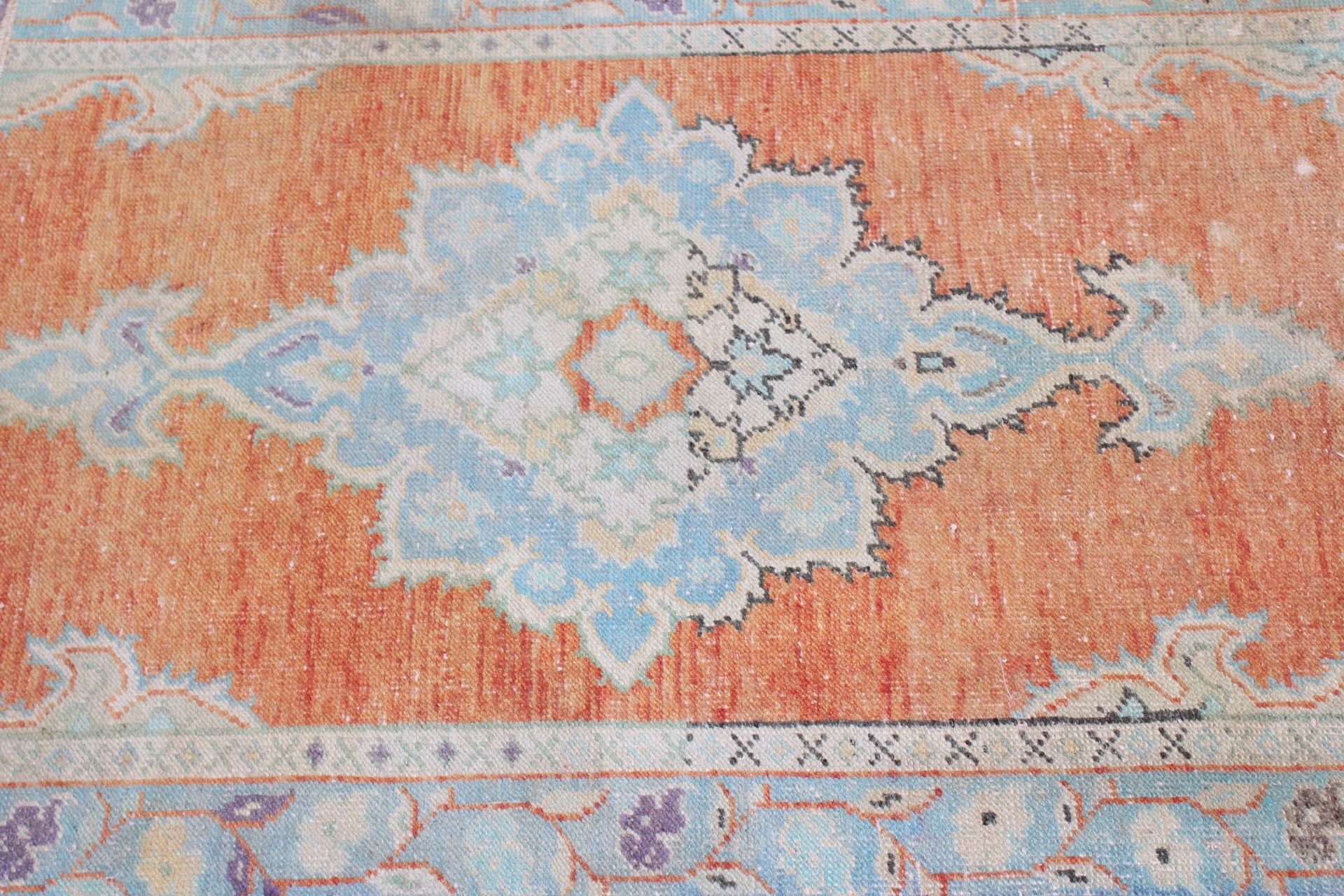 2.9x5.5 ft Accent Rugs, Orange Kitchen Rugs, Nursery Rug, Turkish Rugs, Entry Rug, Cute Rugs, Vintage Rug, Moroccan Rug, Oriental Rug