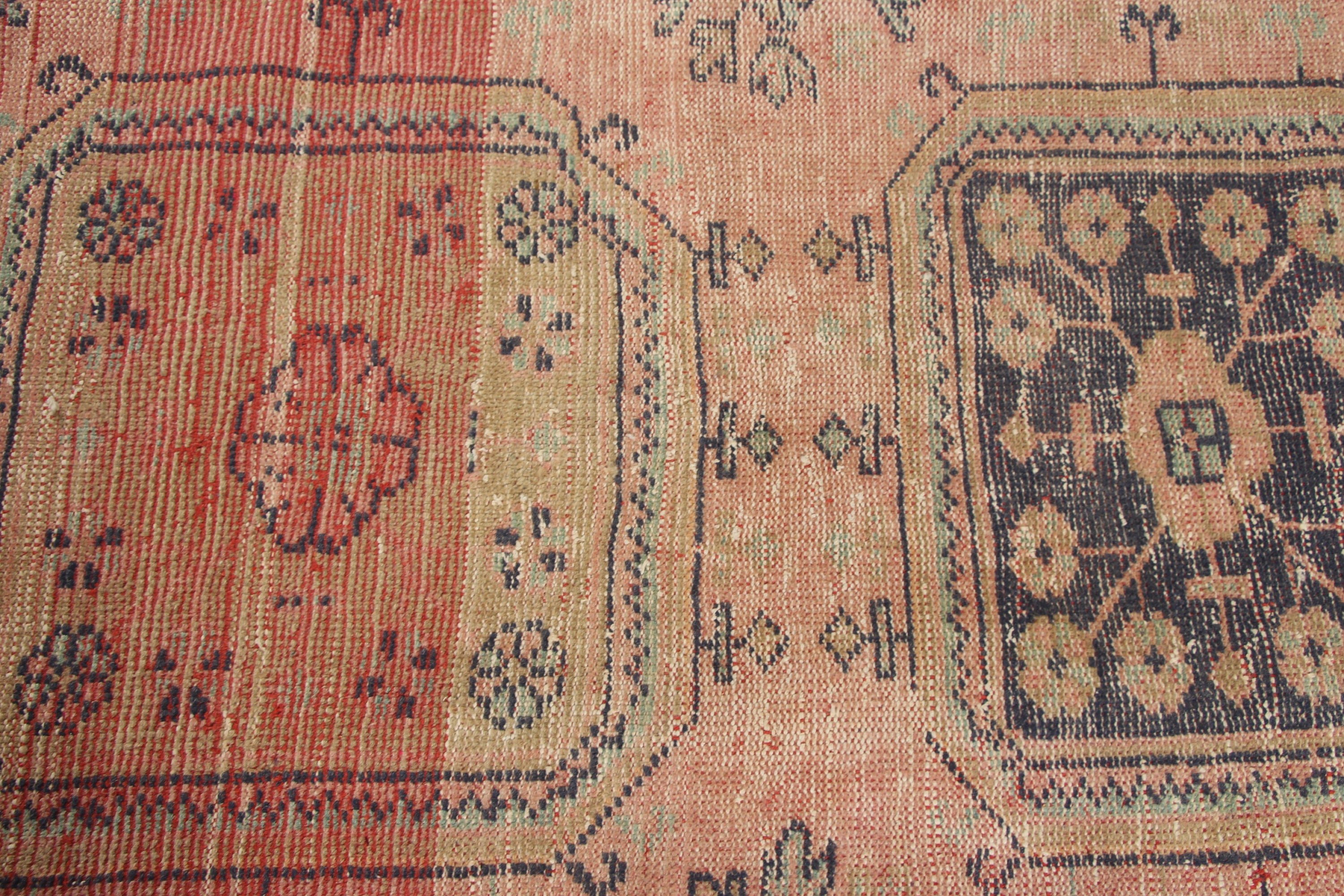 Vintage Rugs, Kitchen Rug, 3x3.8 ft Small Rug, Door Mat Rug, Home Decor Rug, Orange Antique Rug, Aesthetic Rug, Turkish Rugs, Rugs for Bath