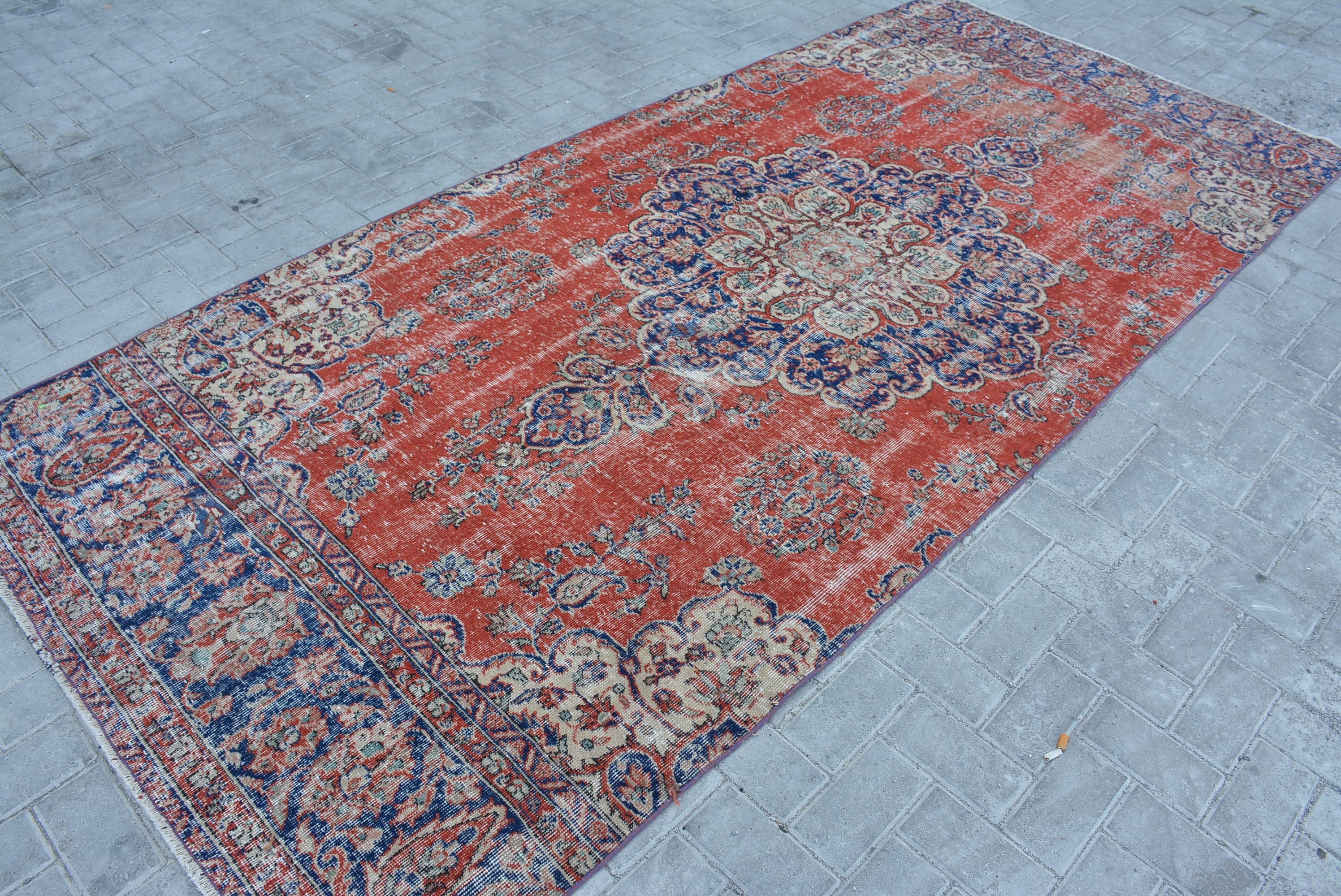 Living Room Rug, Rugs for Salon, Floor Rug, Dining Room Rug, Vintage Rugs, Cute Rug, 4.7x10.6 ft Large Rug, Oriental Rug, Turkish Rug