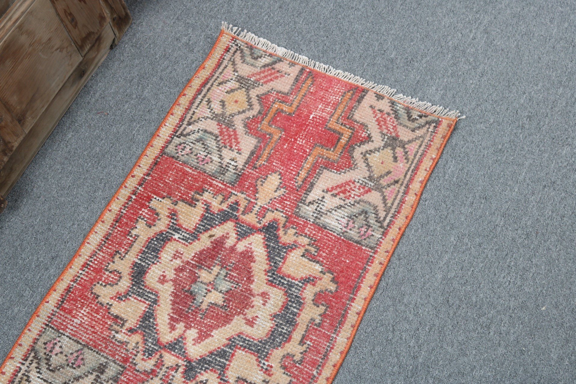 Antique Rugs, Red Boho Rugs, Small Vintage Rugs, 1.5x2.8 ft Small Rugs, Wall Hanging Rugs, Vintage Rugs, Turkish Rug, Luxury Rugs