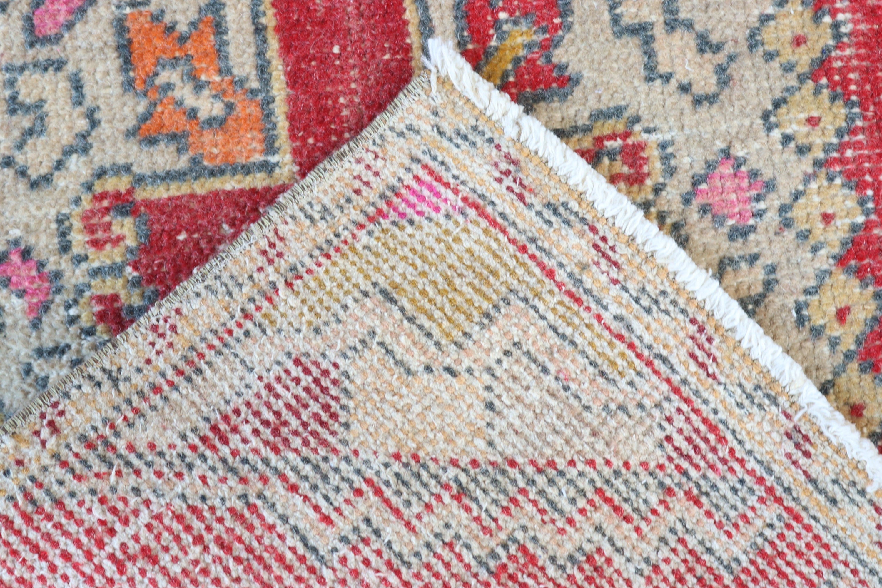 Turkish Rugs, Vintage Rug, Red Home Decor Rug, Bedroom Rug, 1.6x3.1 ft Small Rug, Floor Rug, Nursery Rugs, Geometric Rug, Ethnic Rug