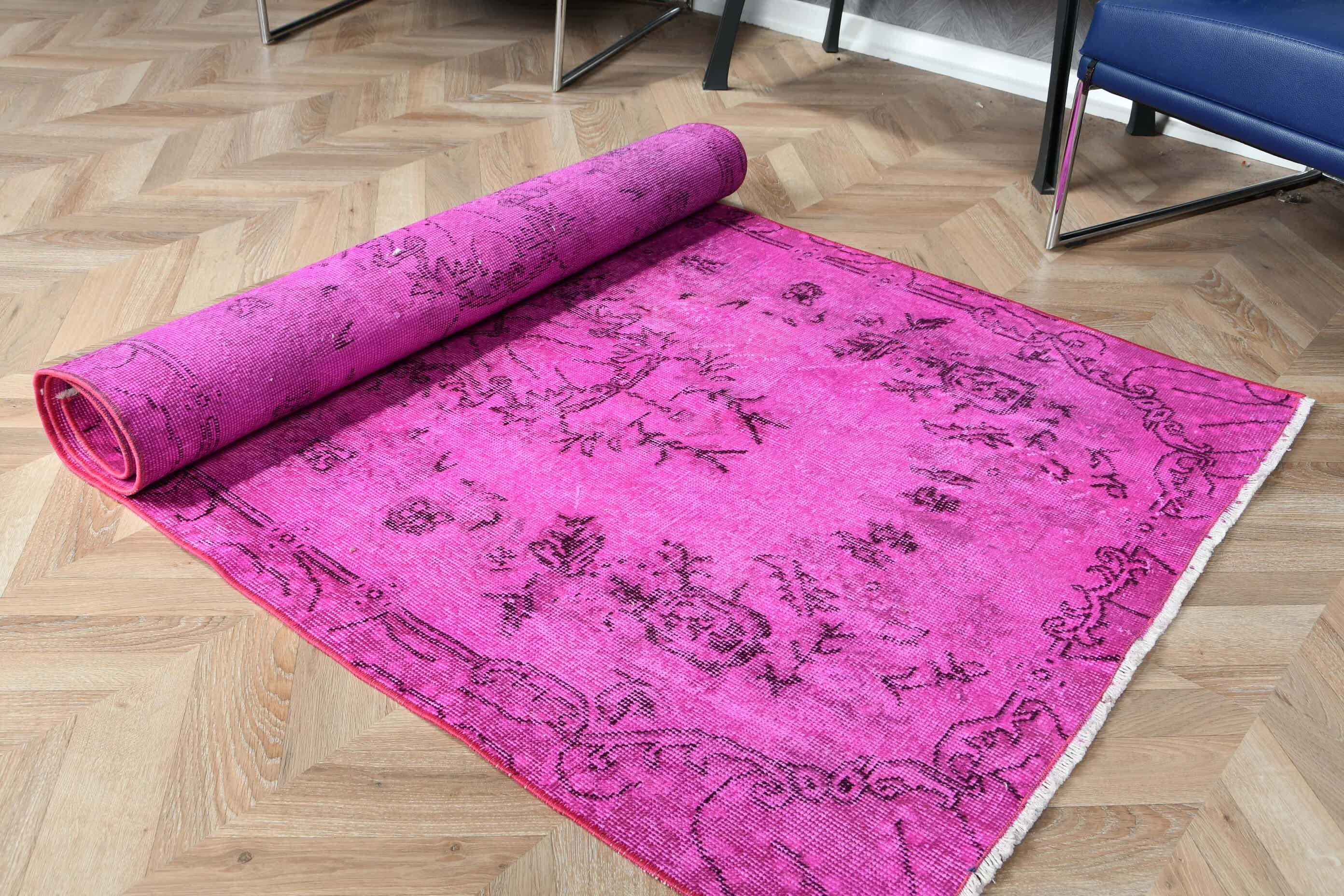Vintage Rugs, Kitchen Rugs, Turkish Rugs, Nursery Rug, Purple Floor Rug, 3.6x6.4 ft Accent Rug, Rugs for Bedroom, Oriental Rug, Entry Rug