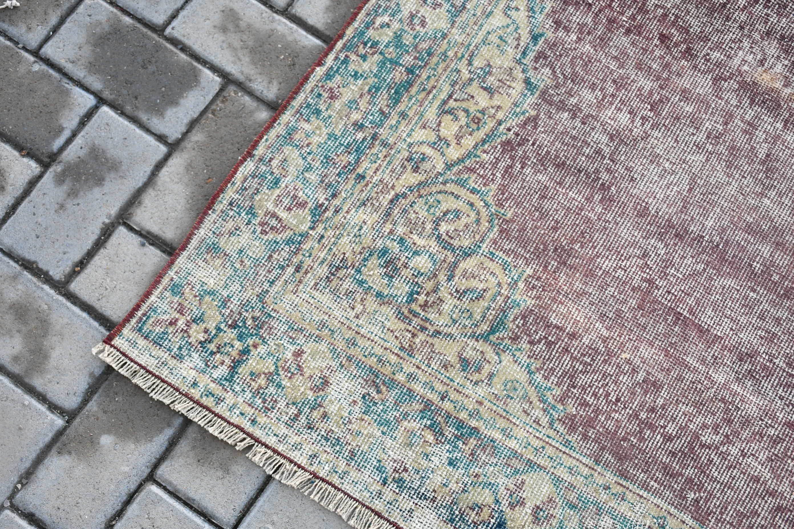 Vintage Rug, Bohemian Rugs, 4.4x10.5 ft Large Rug, Turkish Rug, Bedroom Rugs, Anatolian Rug, Purple Floor Rug, Floor Rugs, Living Room Rug