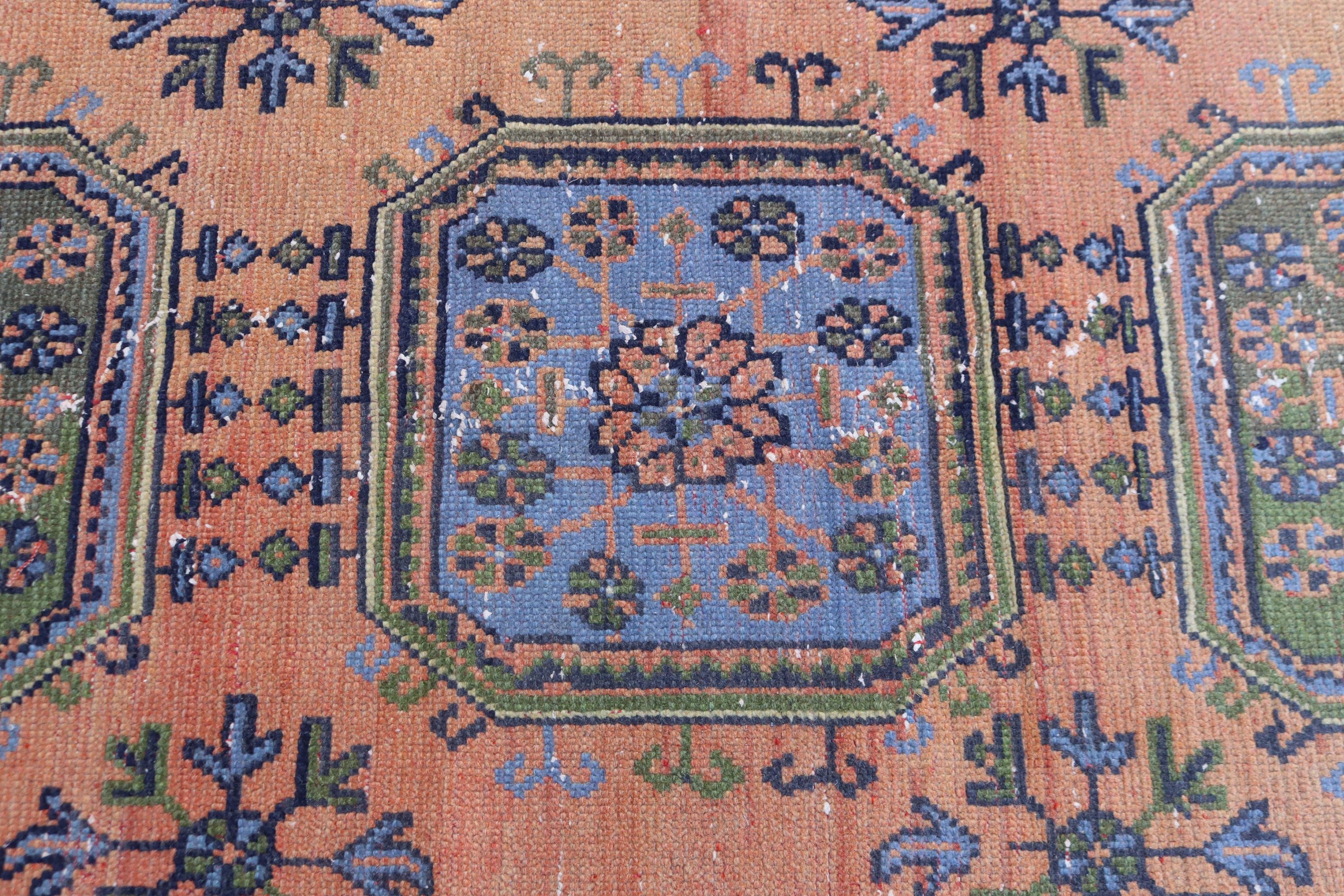 2.9x11.2 ft Runner Halıları, Sanatsal Halı, Modern Halılar, Vintage Halılar, Yer Halıları, Beni Ourain Runner Halıları, Türk Halısı, Turuncu Fas Halısı