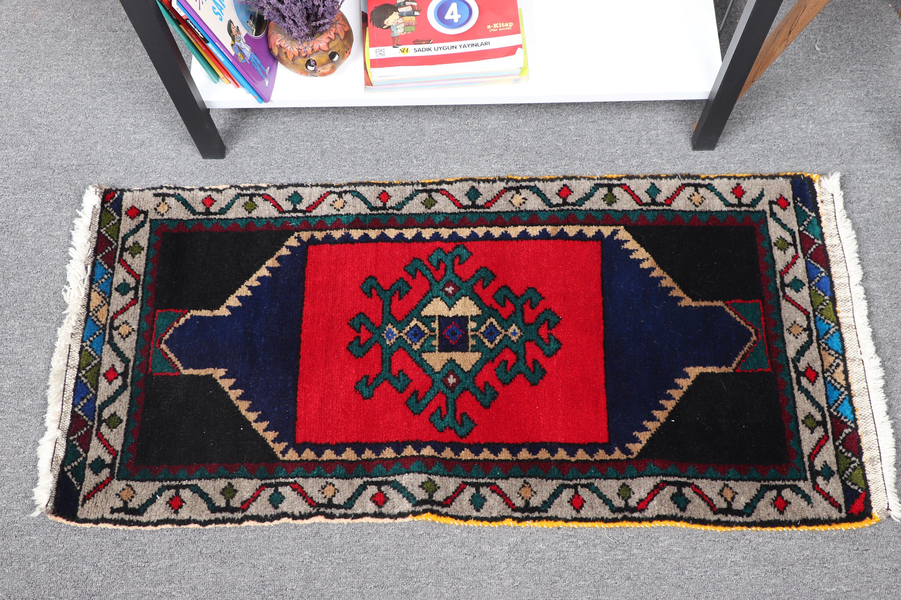 Turkish Rug, Red Bedroom Rugs, Oriental Rug, Art Rug, Moroccan Rug, Vintage Rugs, Door Mat Rug, Nursery Rug, 1.5x3.3 ft Small Rugs, Old Rug