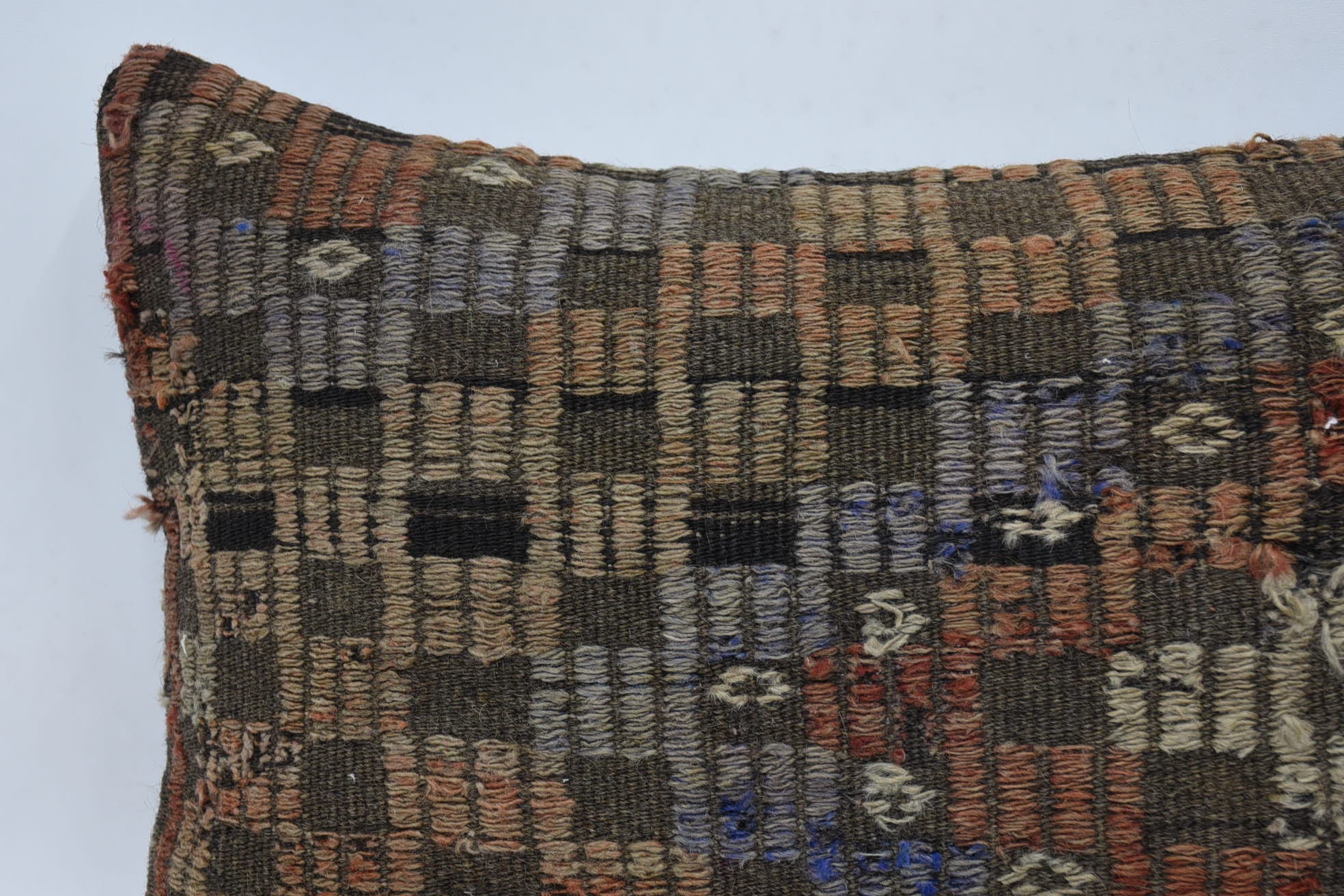 16"x24" Blue Pillow Cover, Turkish Kilim Pillow, Throw Kilim Pillow, Vintage Throw Pillow Cover, Antique Pillows